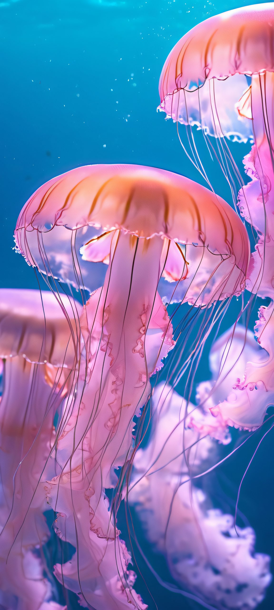 Stunning underwater jellyfish scene for iPhone and Android screens