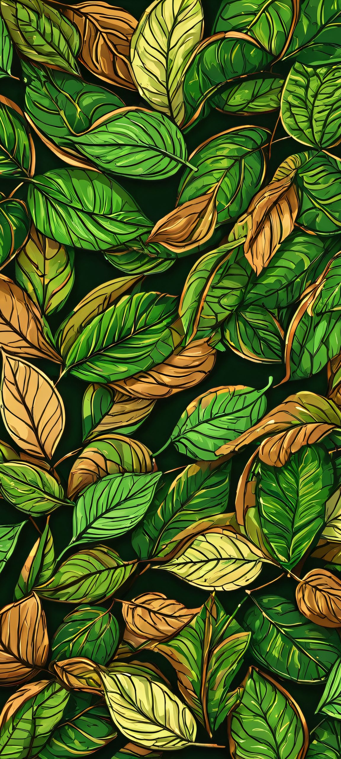 ethereal leaf silhouette wallpaper scaled