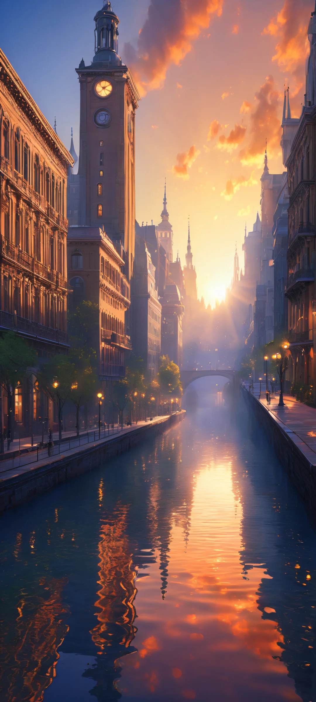 Majestic cityscape on a clean slate for iPhone and Android home screens. Perfectly optimized for top-notch visuals.