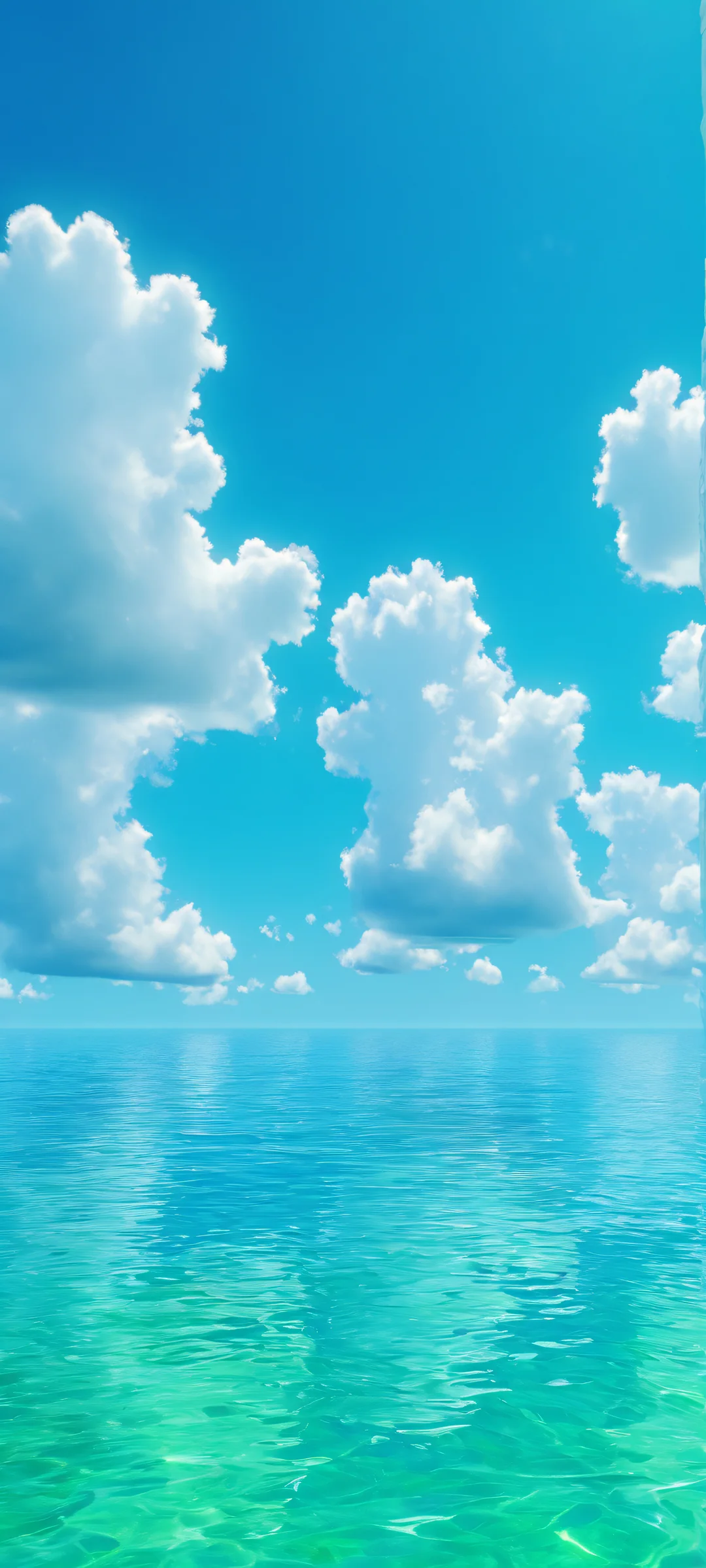Stunning water and cloudy sky scene on an iPhone or Android device.