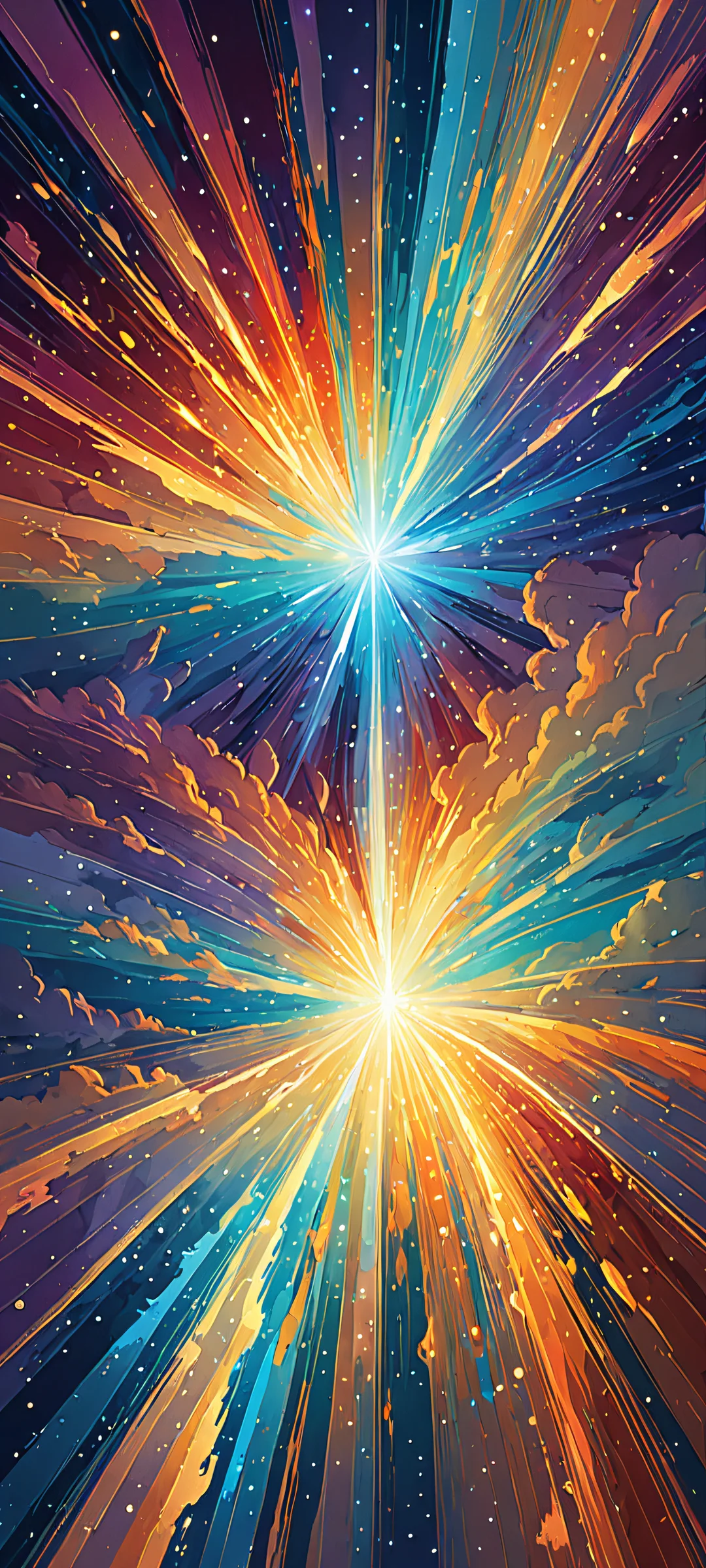 A breathtaking vertical mobile phone wallpaper featuring an ethereal oasis with brilliant colors and ray-traced reflections. Perfectly optimized for iPhone and Android home screens.