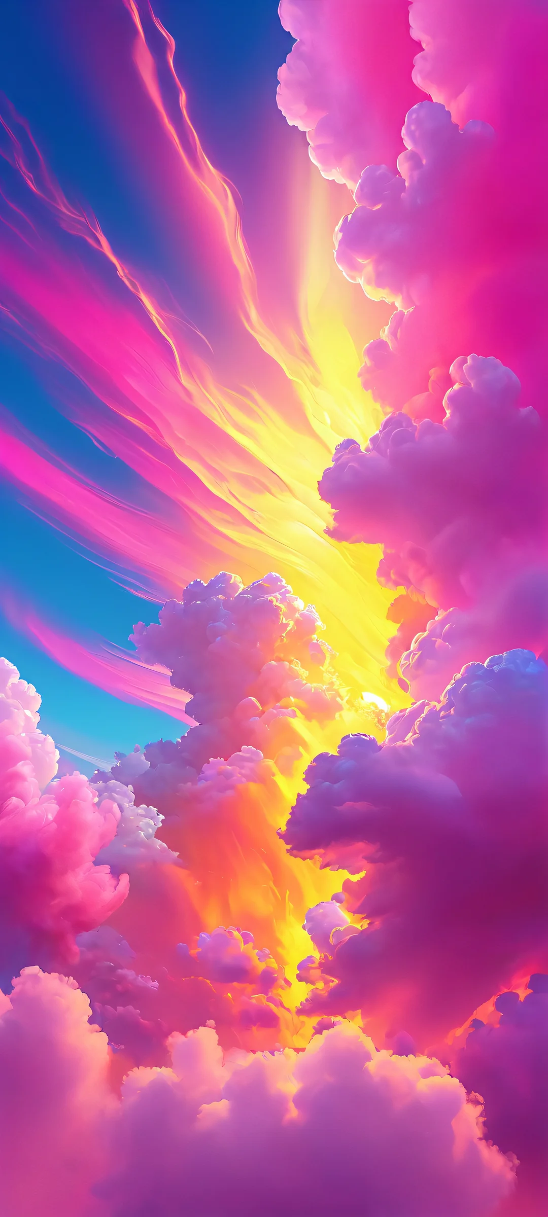 Soar through the cosmos with this electrifying cloudscape on your iPhone or Android device.