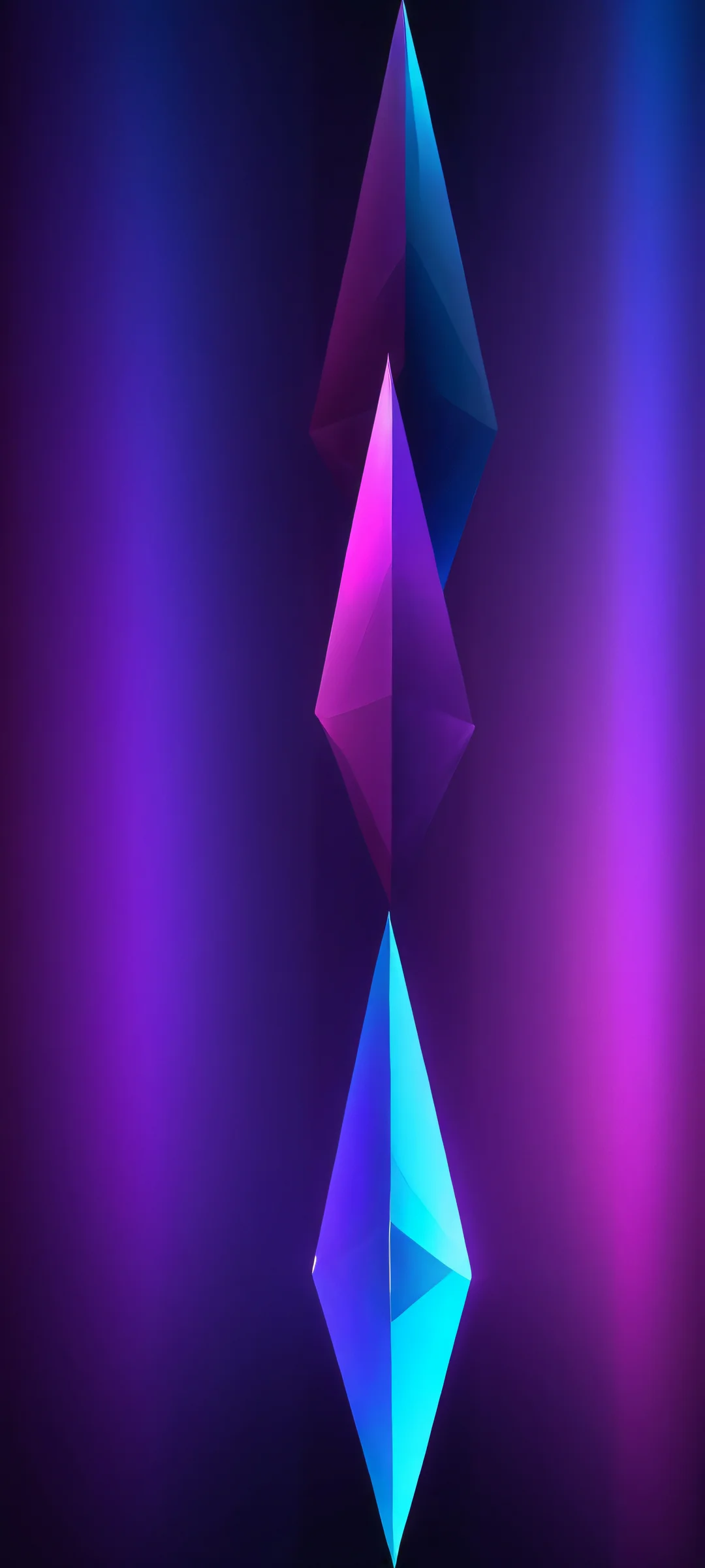 Ethereal Prism 2K QHD Mobile Wallpaper A stunning vertical iPhone and Android wallpaper featuring a prism light effect with purples and blues, perfect for setting as your home screen background.