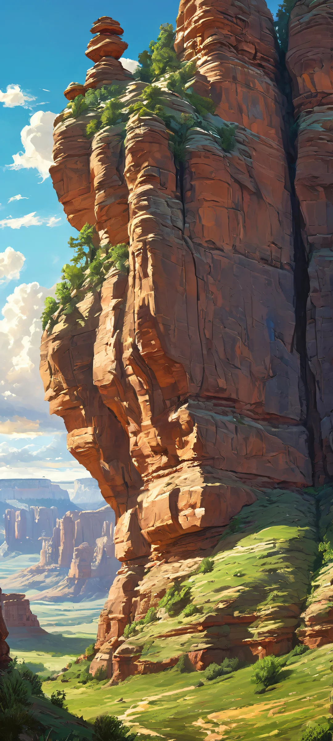 Breathtaking vertical portrait of a rock formation, perfectly optimized for iPhone and Android home screens.