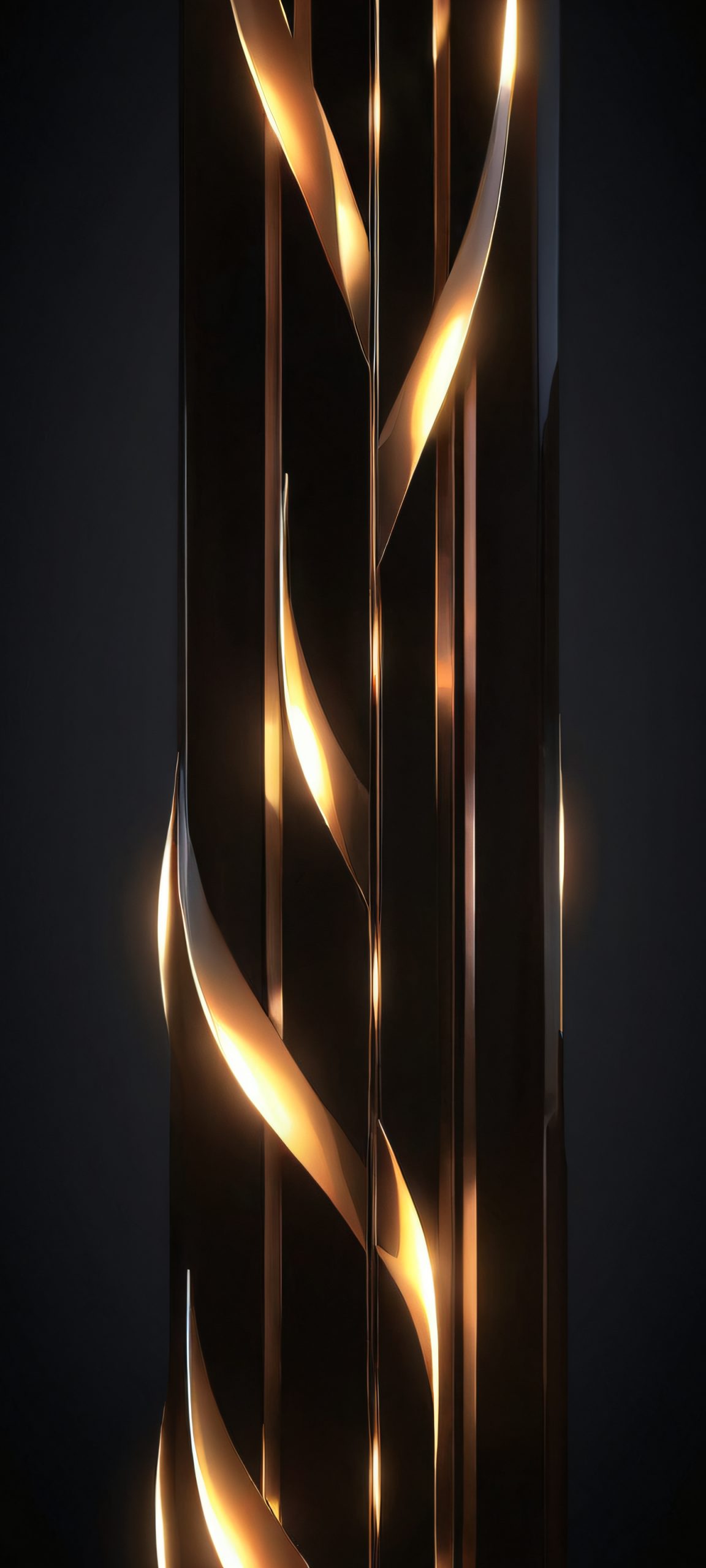 Abstract sculpture in shades of gray and white, perfectly optimized for iPhone and Android home screens.