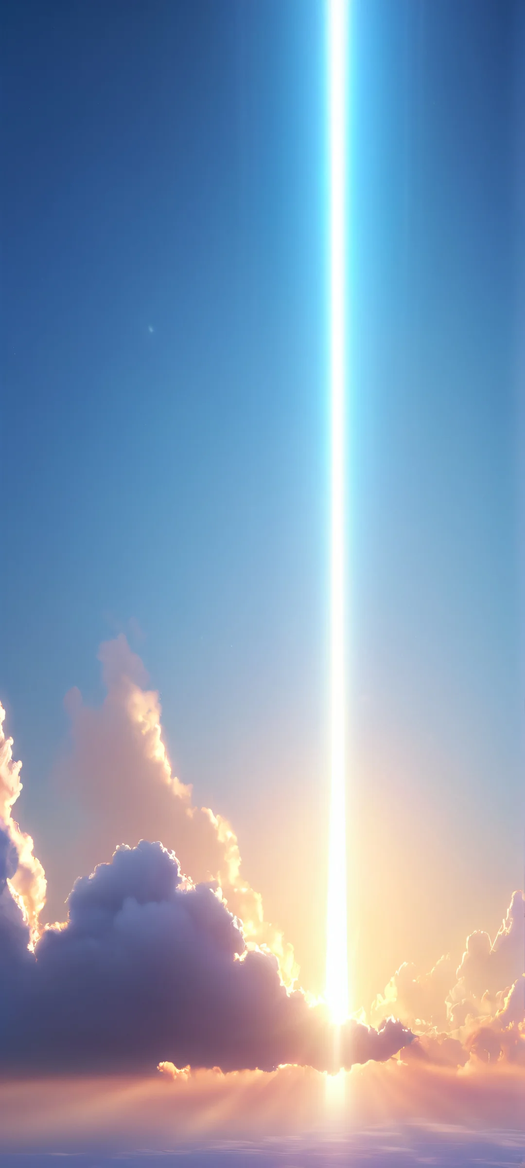 iPhone and Android users will love this stunning vertical wallpaper featuring a mesmerizing light beam shining from the sky.
