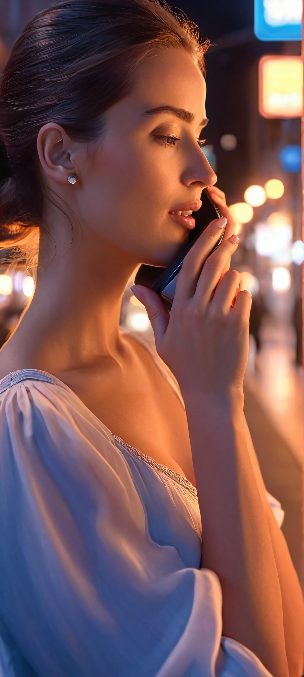 evening conversation city street at night scaled