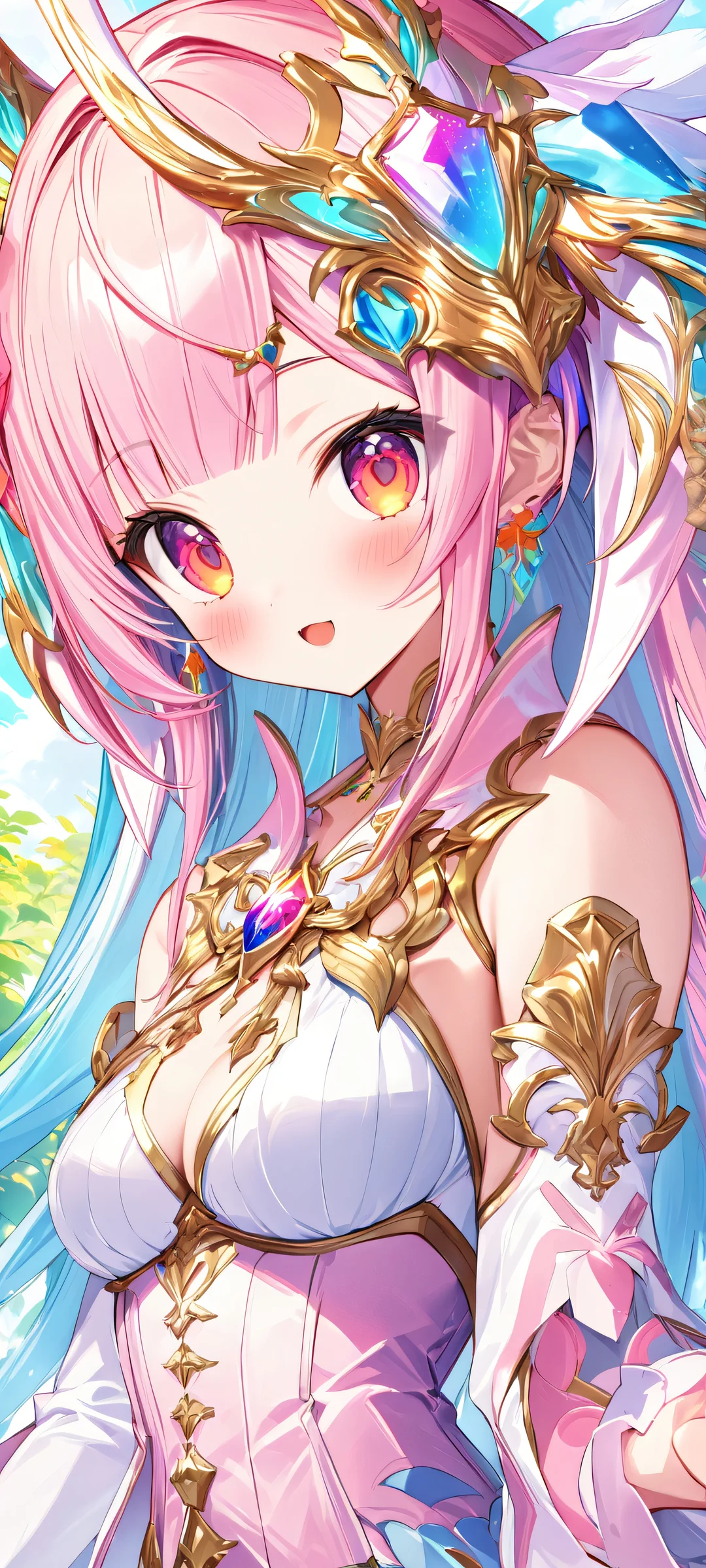 Virtual YouTuber, fantasy, kawaii artwork for iPhone and Android mobile phone screens