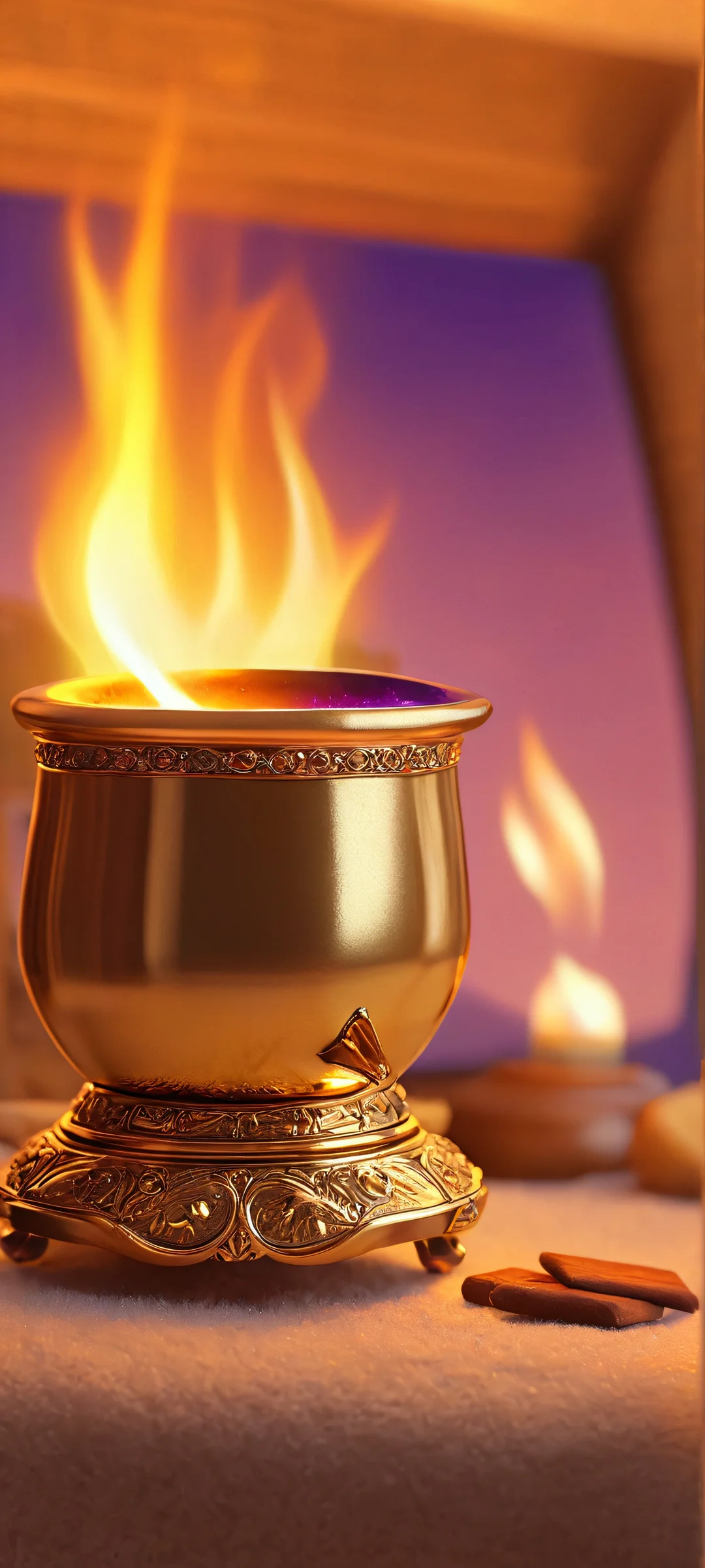 Fireside Princess QHD Phone Background Cozy ember glow of Fireside Princess, perfectly optimized for iPhone and Android home screens.