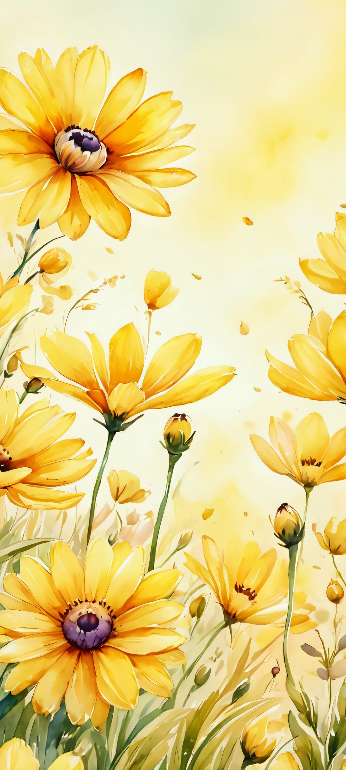 Breathtaking watercolor flowers for your iPhone or Android home screen, perfectly optimized for mobile devices