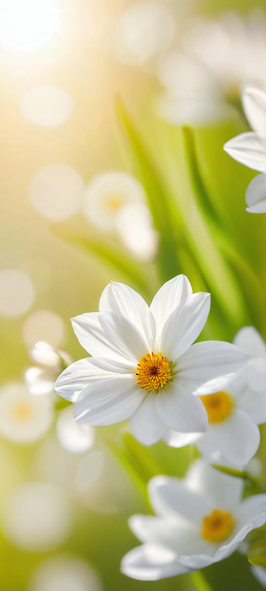 Floral Macro Delight 2K QHD Mobile Wallpaper A stunning floral macro shot featuring delicate petals and natural light, perfectly suited for iPhone/Android home screens.