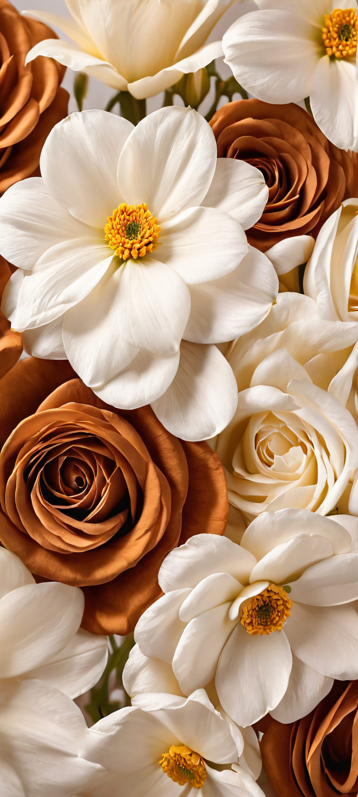 Floral Oasis 2K QHD Home Screen Indulge in the serenity of this beautiful floral arrangement, perfectly suited for your iPhone/Android home screen