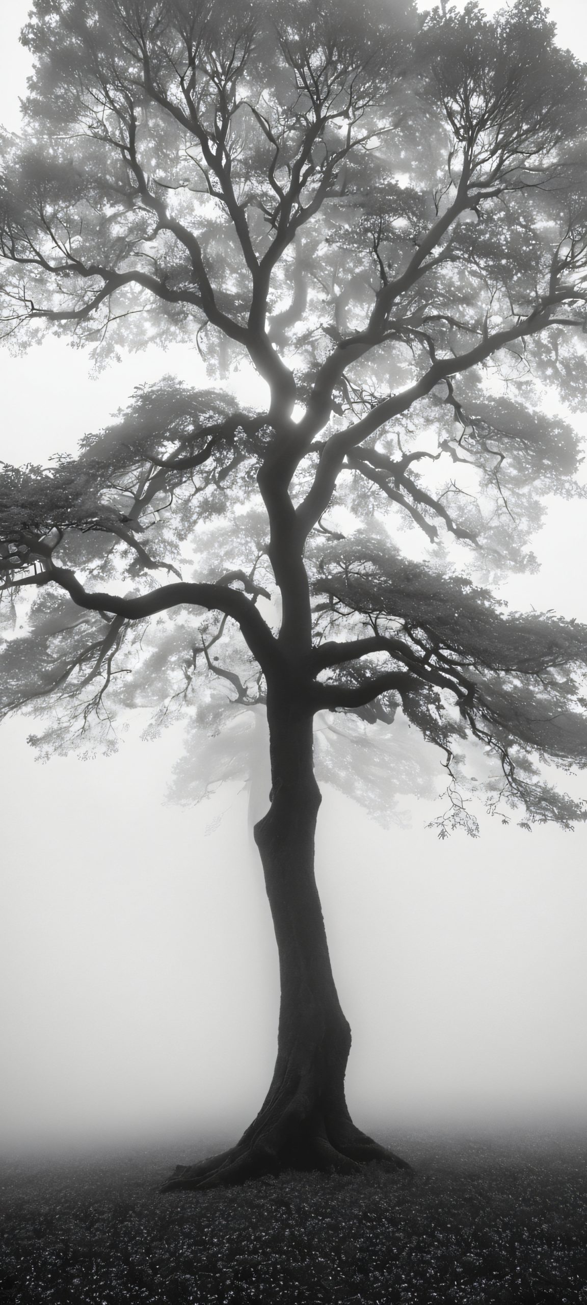 Foggy Forest Depths iPhone & Android Wallpaper Breathtaking foggy forest landscape optimized for iPhone/Android home screens