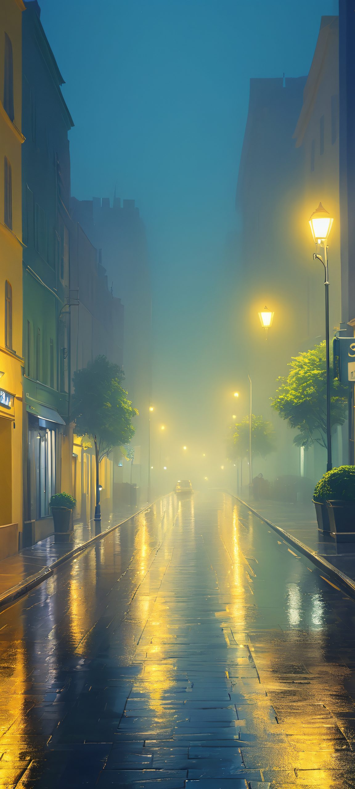 foggy night city mobile wallpaper scaled