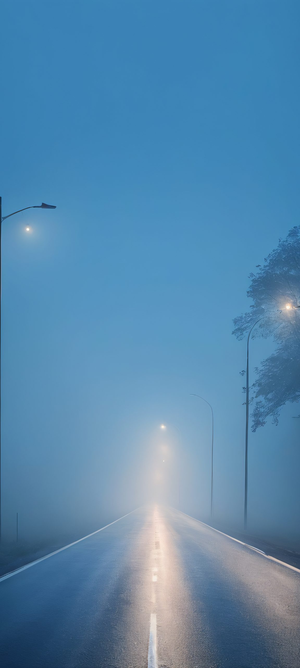 foggy road night scaled