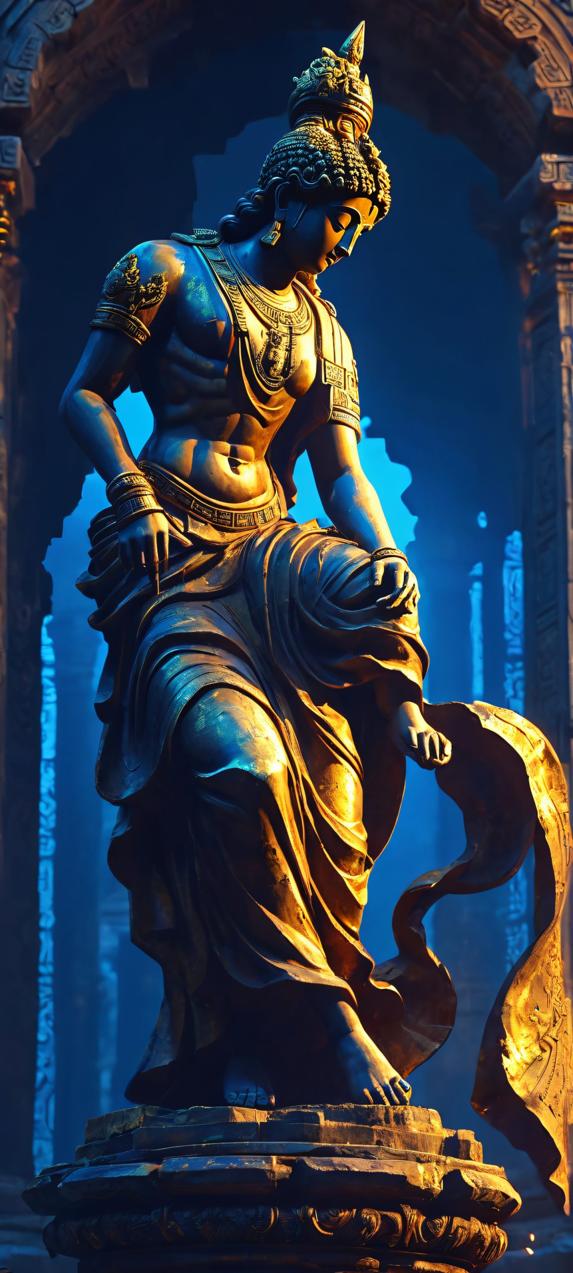 forgotten gods ruined temple wallpaper