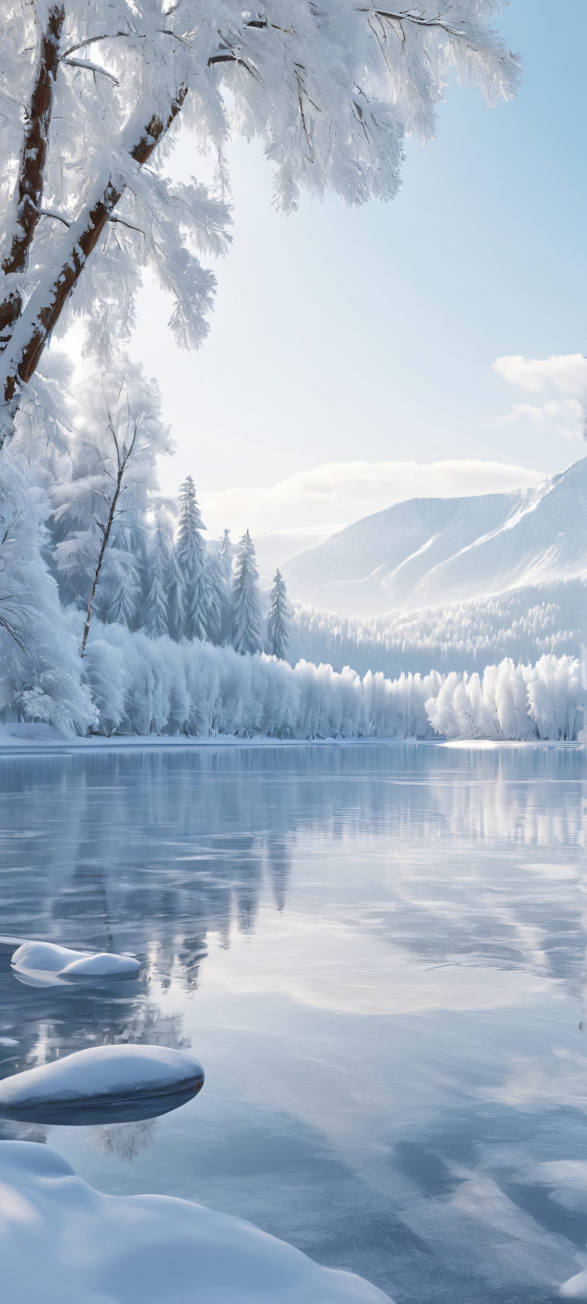 frozen lake snowy landscape winter scaled