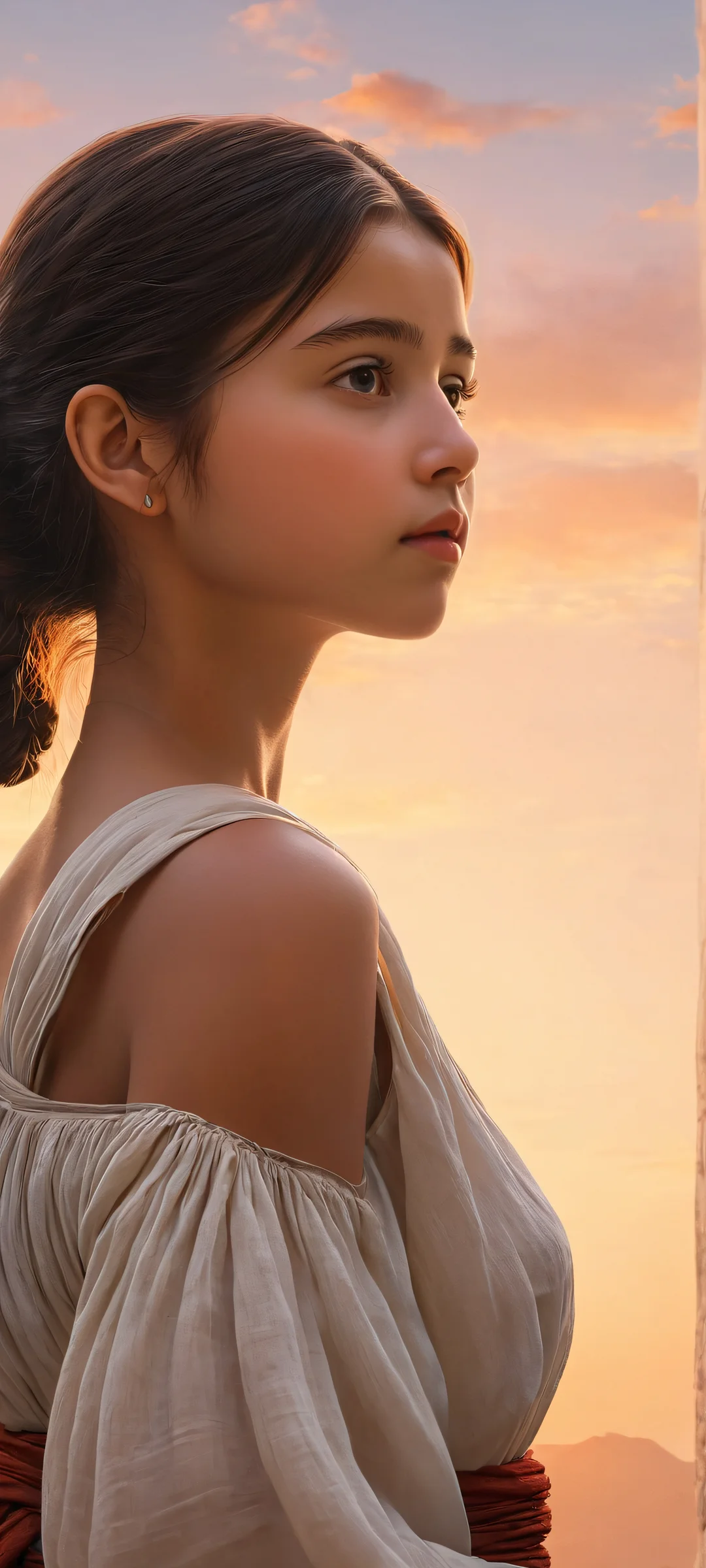 Beautiful frozen moment of a lone girl, perfectly optimized for iPhone and Android home screens.