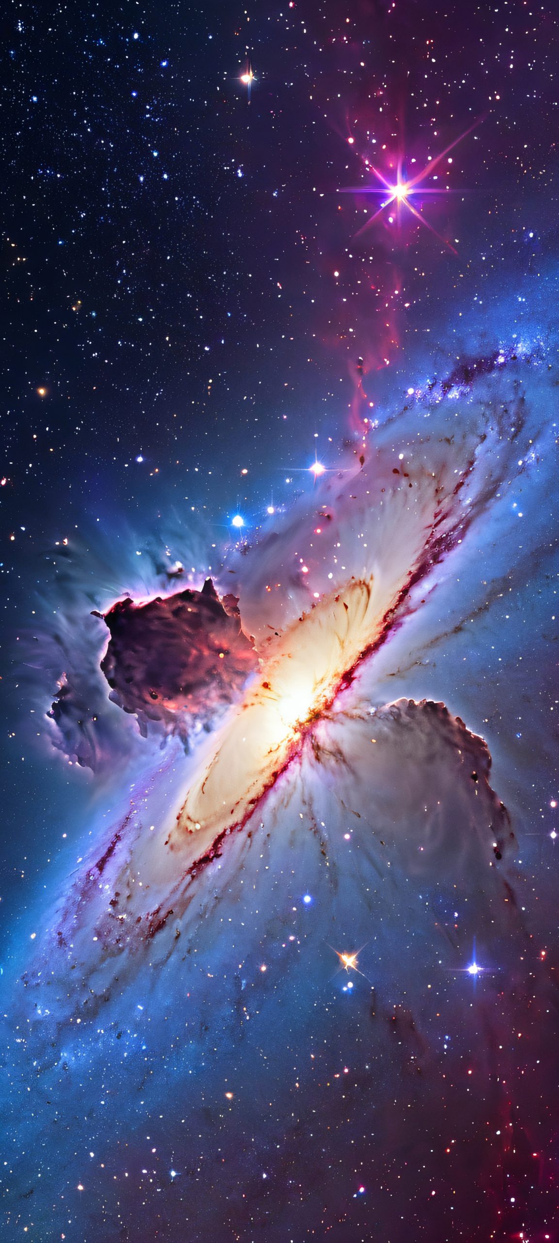 Breathtaking night sky wallpaper featuring the galactic center, perfect for iPhone or Android home screens