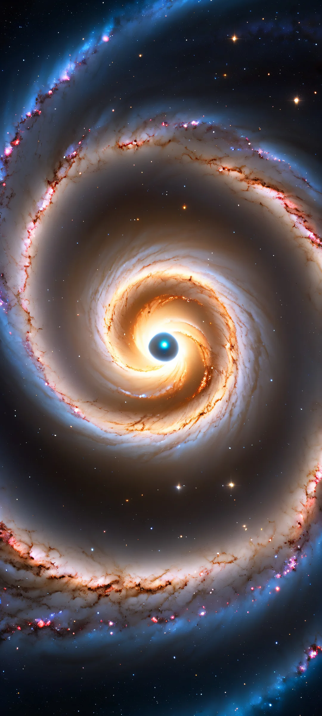 Cosmic whirlpool of stars and galaxies, ideal for iPhone/Android home screens.