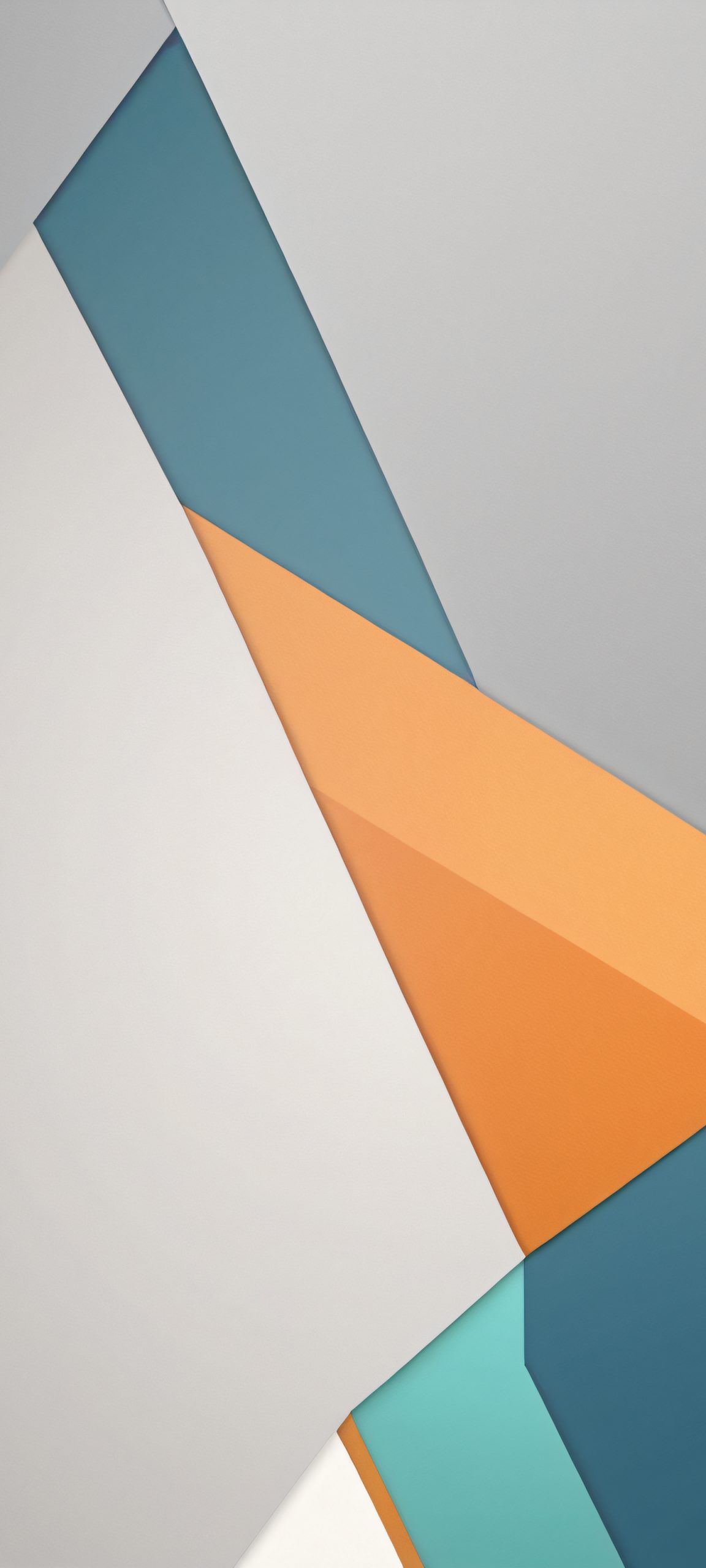 Abstract geometric shapes on a soft overcast background, perfect for iPhone and Android home screens.