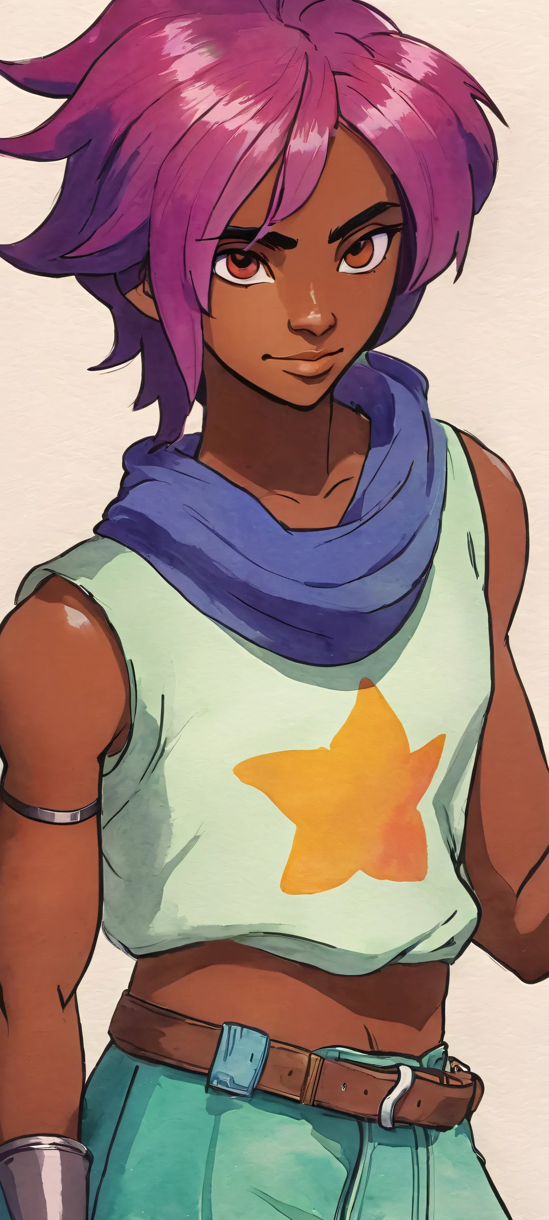 Beautiful Deltarune Githyanki portrait on a stunning mobile wallpaper for iPhone and Android devices.