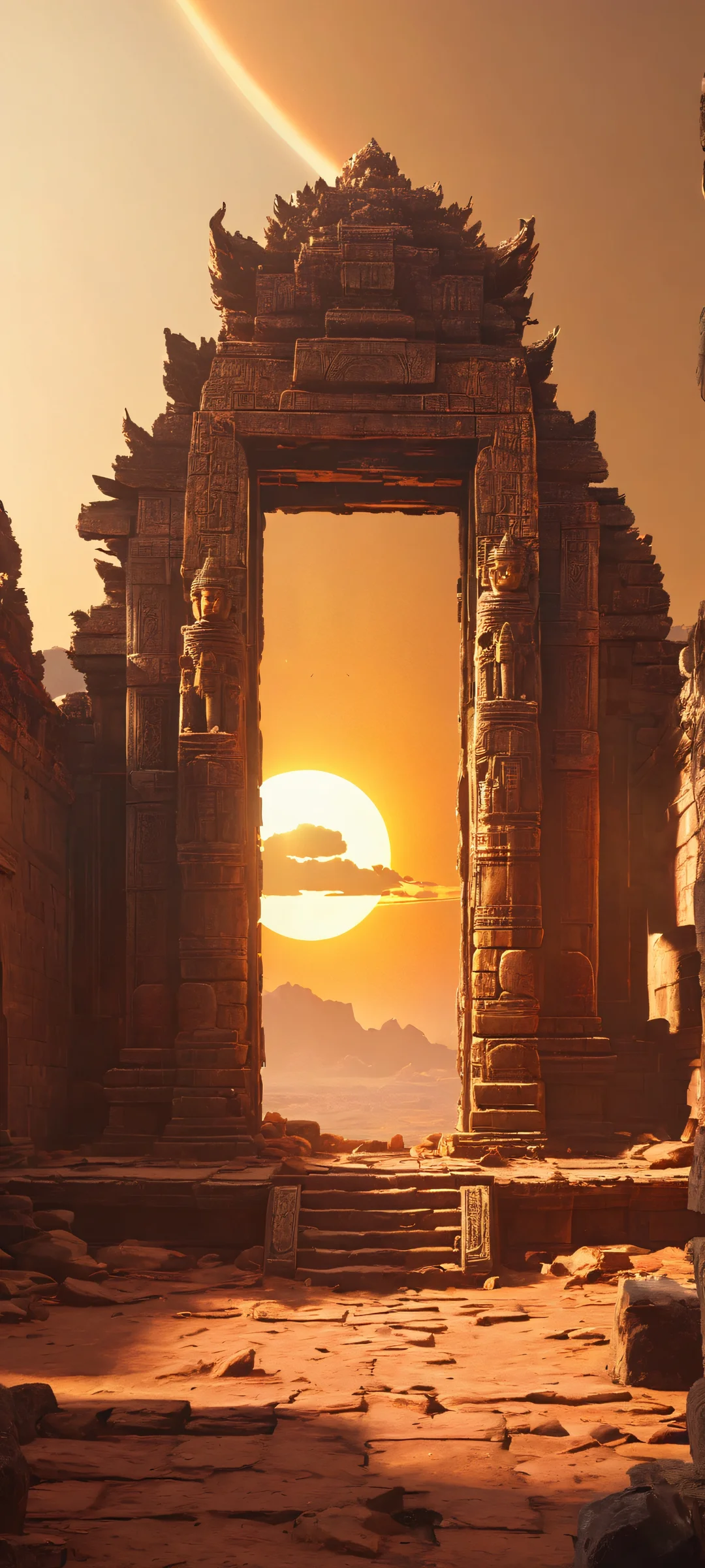 Explore the ancient temple ruins on your iPhone/Android phone. A masterpiece of gloomy beauty awaits.