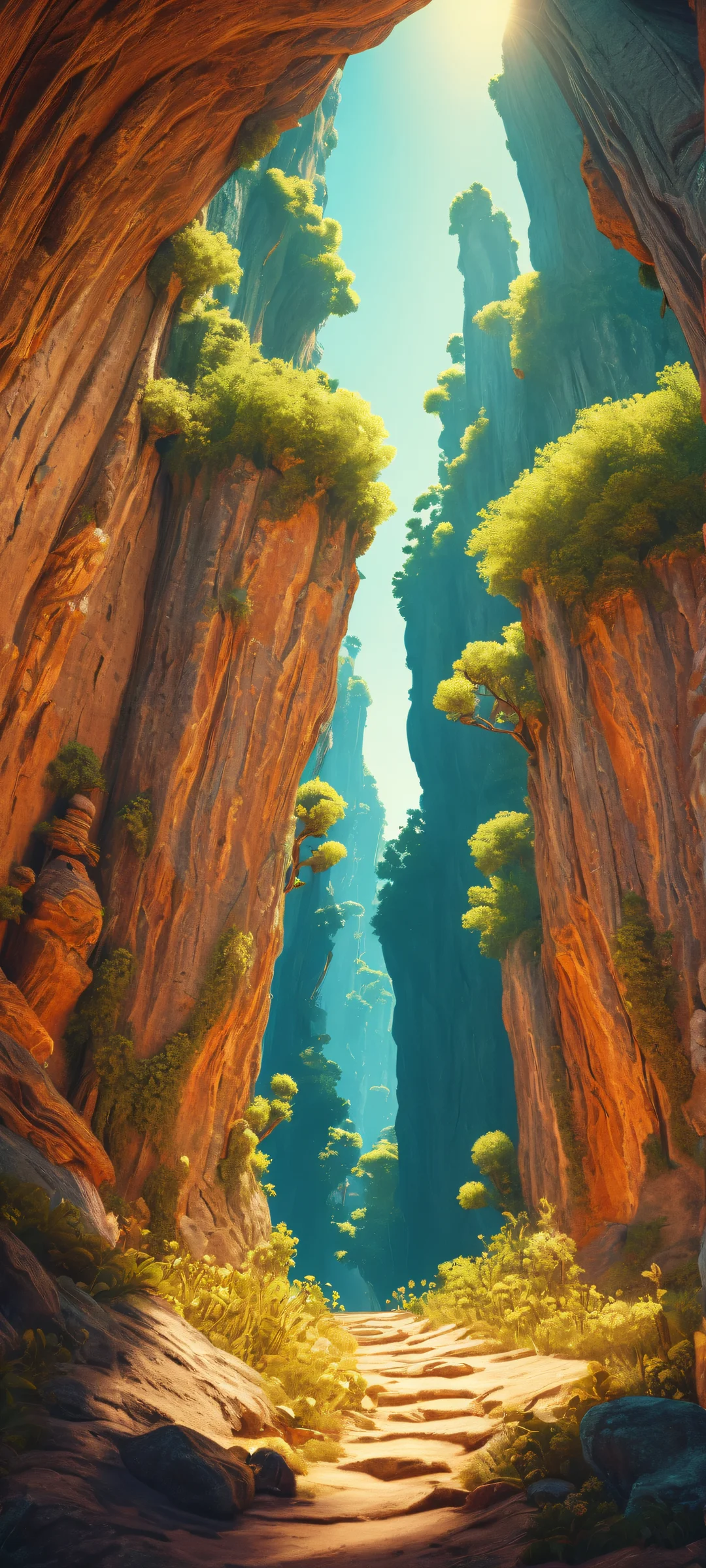 iPhone/Android wallpaper featuring glowing caverns with intricate stone formations and ancient secrets. Perfect for your mobile home screen!