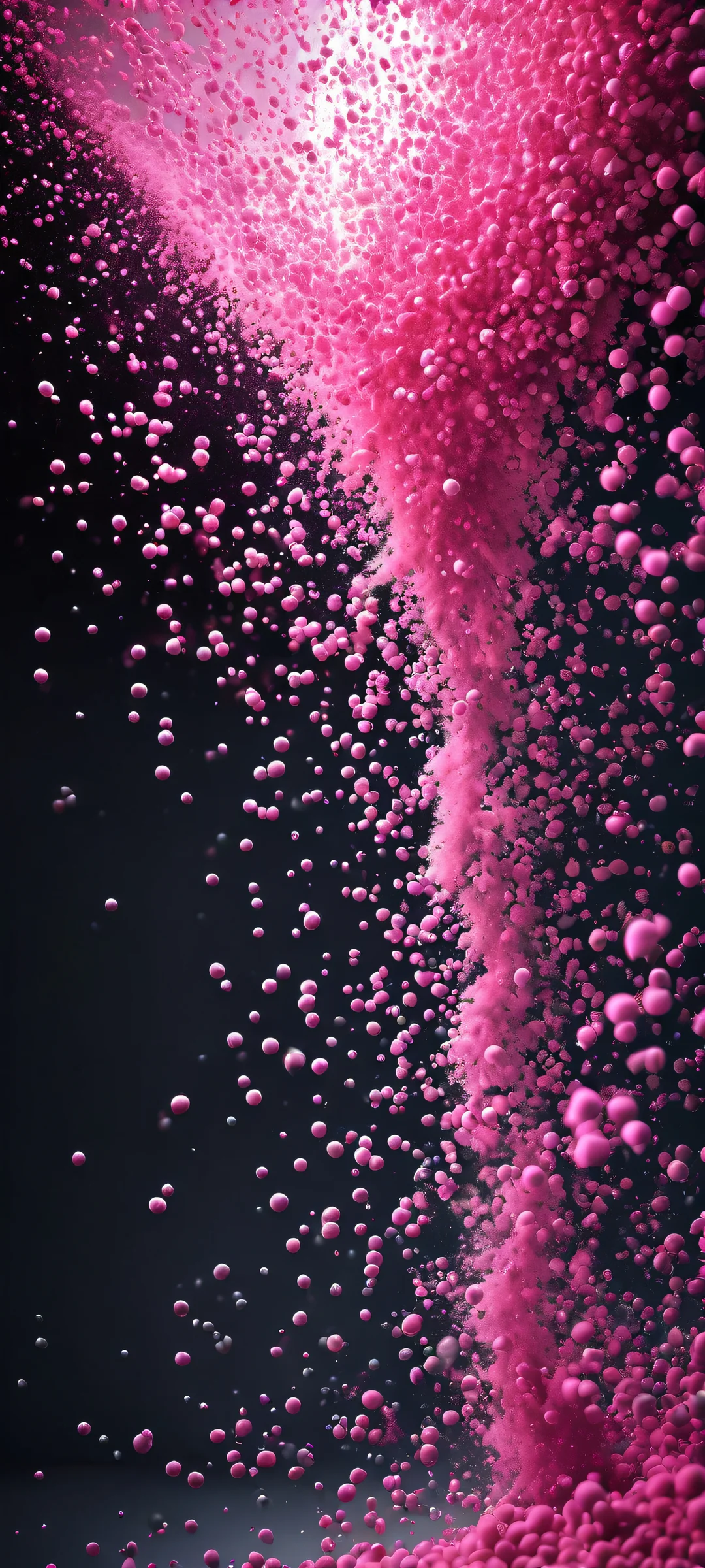 Breathtaking mobile wallpaper featuring a stunning dusty vortex with neon pink and silver grey accents for iPhone or Android.