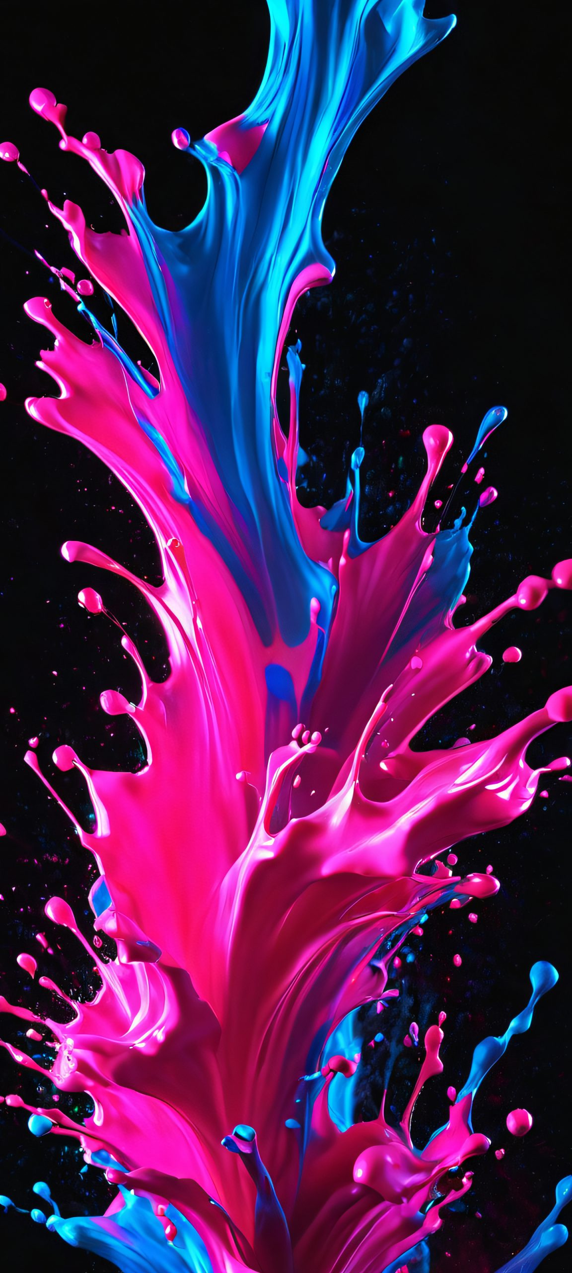 glowing paint splash darkness neon masterpiece scaled