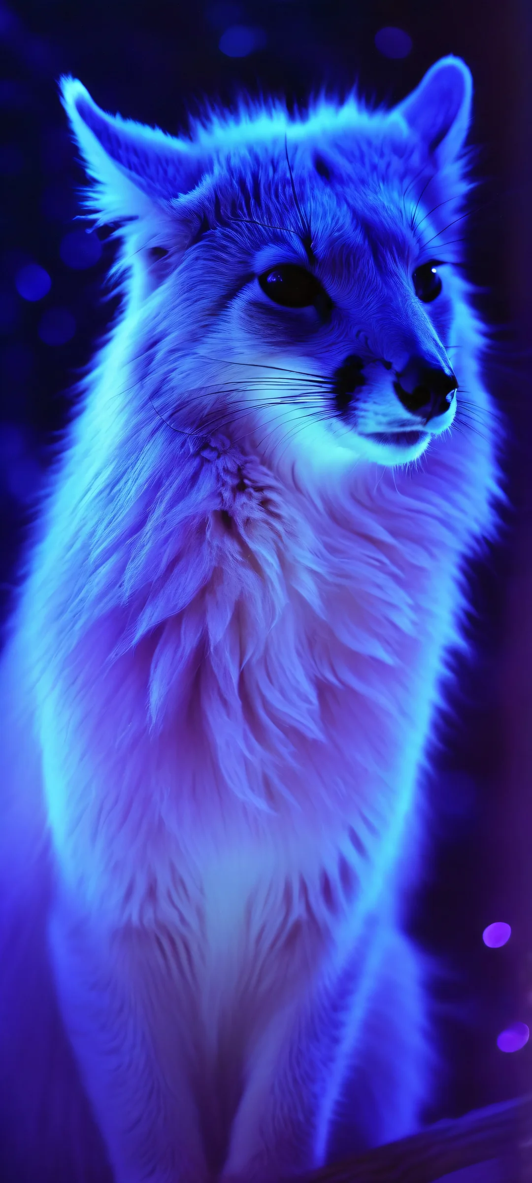 iPhone and Android users, behold this breathtaking Glowing Spirit Animal in the heart of the night. Soft glowing purples and blues create an otherworldly ambiance.