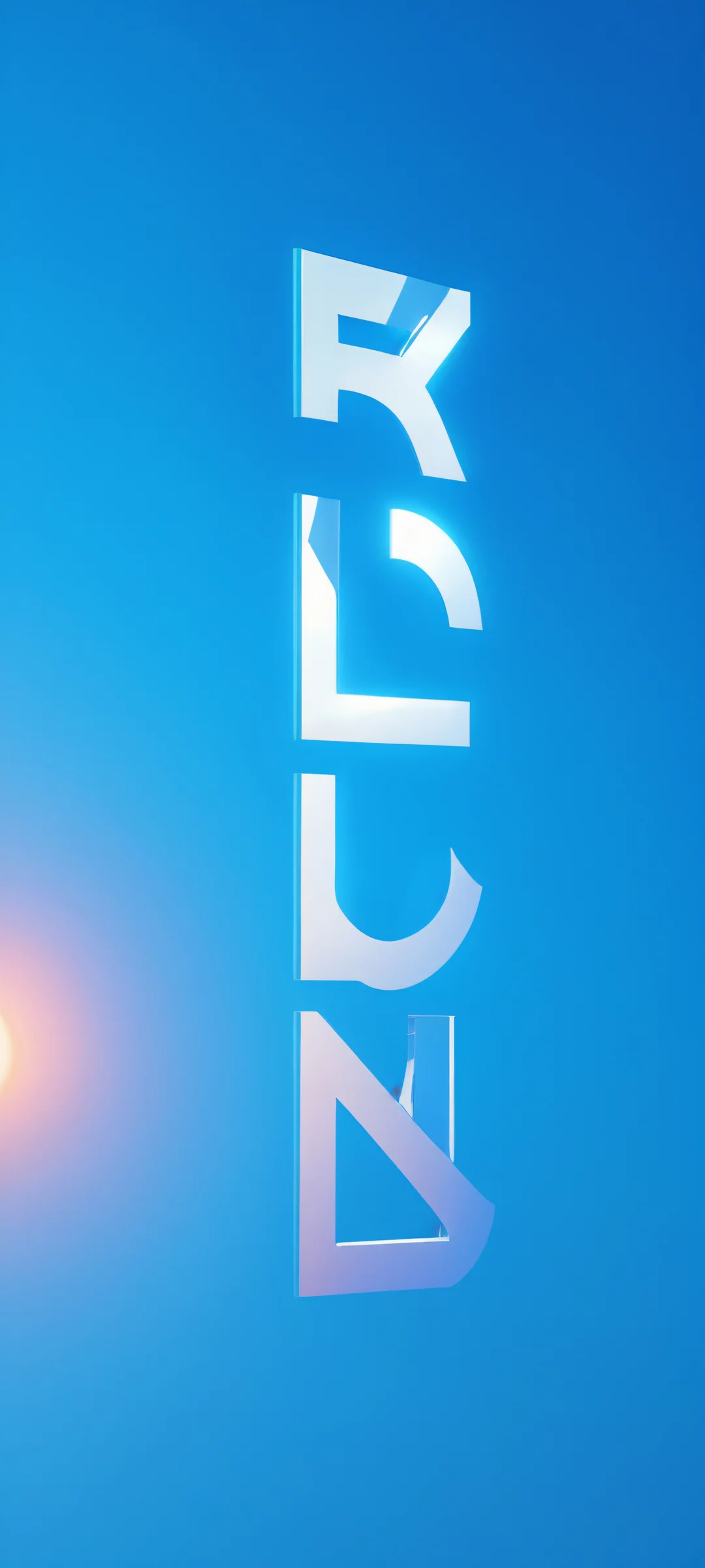 A stunning typography design featuring glowing text against a bright blue sky. Perfect for iPhone and Android devices.