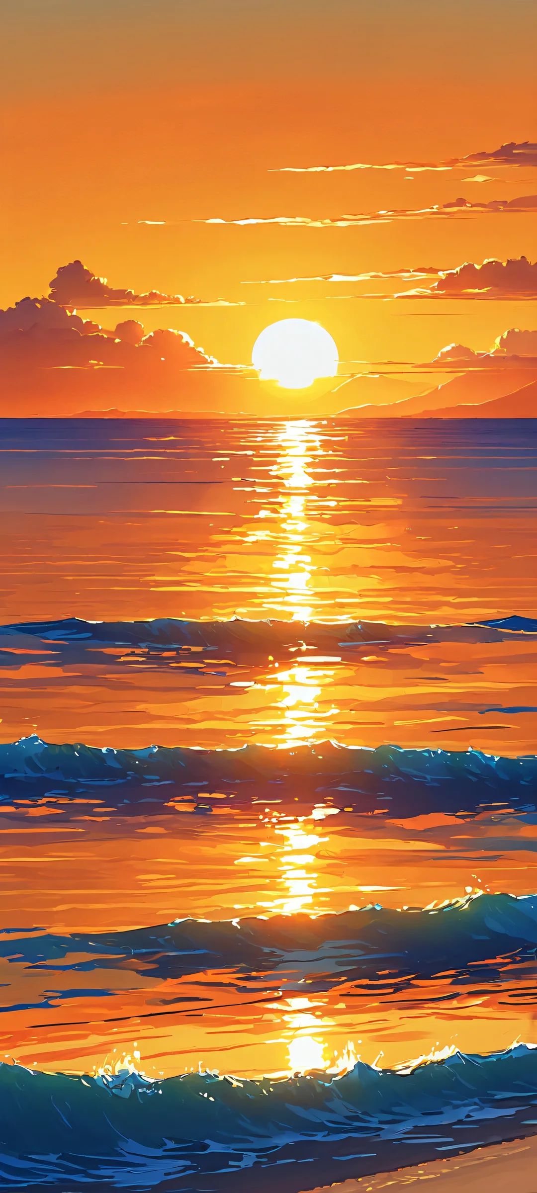Golden Coast Sunset iPhone & Android Wallpaper Breathtaking sunset at the coast, perfectly optimized for iPhone and Android home screens.