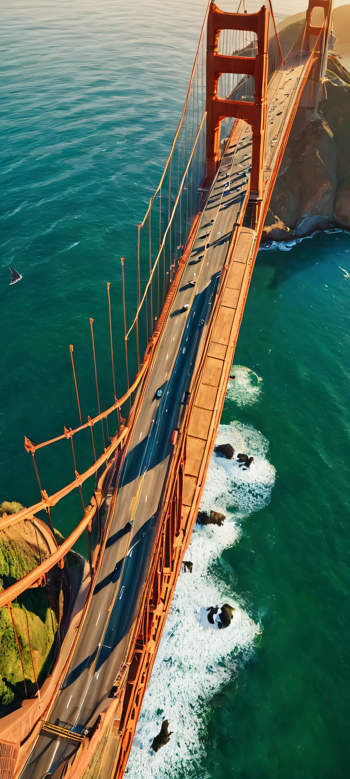 Breathtaking vertical wallpaper of Golden Gate Bridge, perfect for iPhone and Android home screens