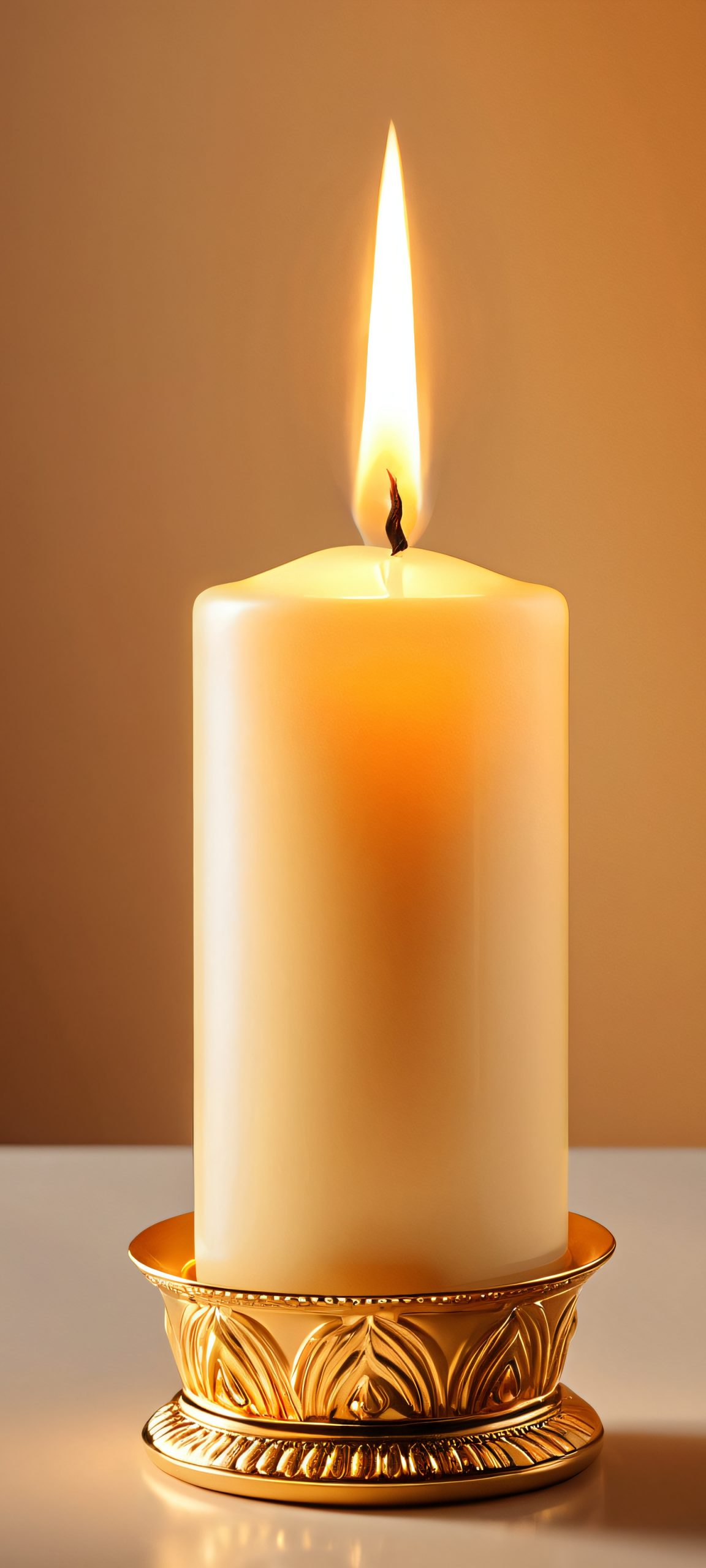 golden glow candle indoor melting softbox wallpaper scaled