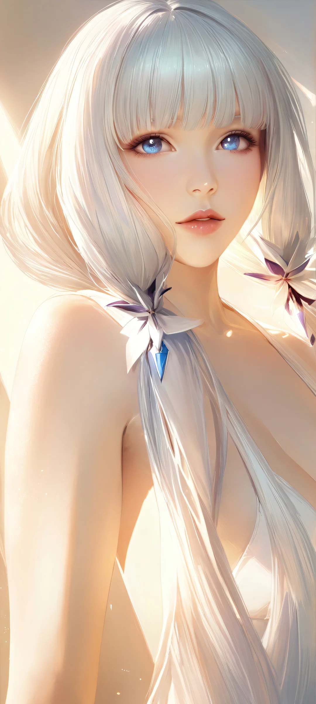 Beautiful anime-inspired landscape of a golden hour in Tokyo. Perfect for iPhone/Android home screens.