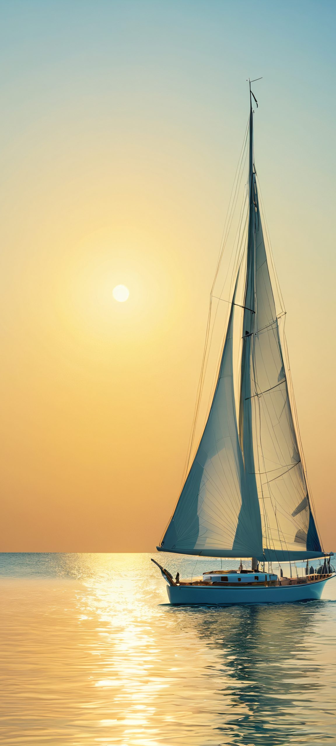 golden hour sailboat wallpaper scaled