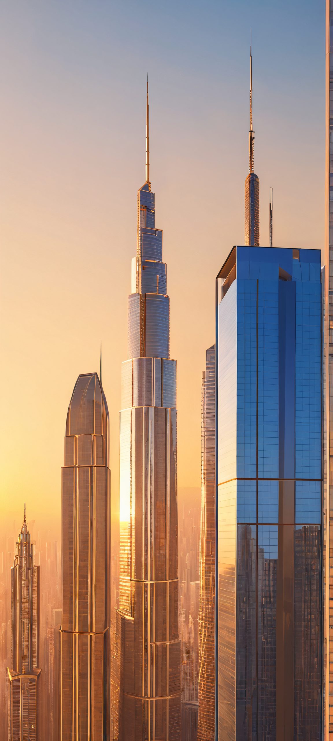 golden hour skyscrapers scaled