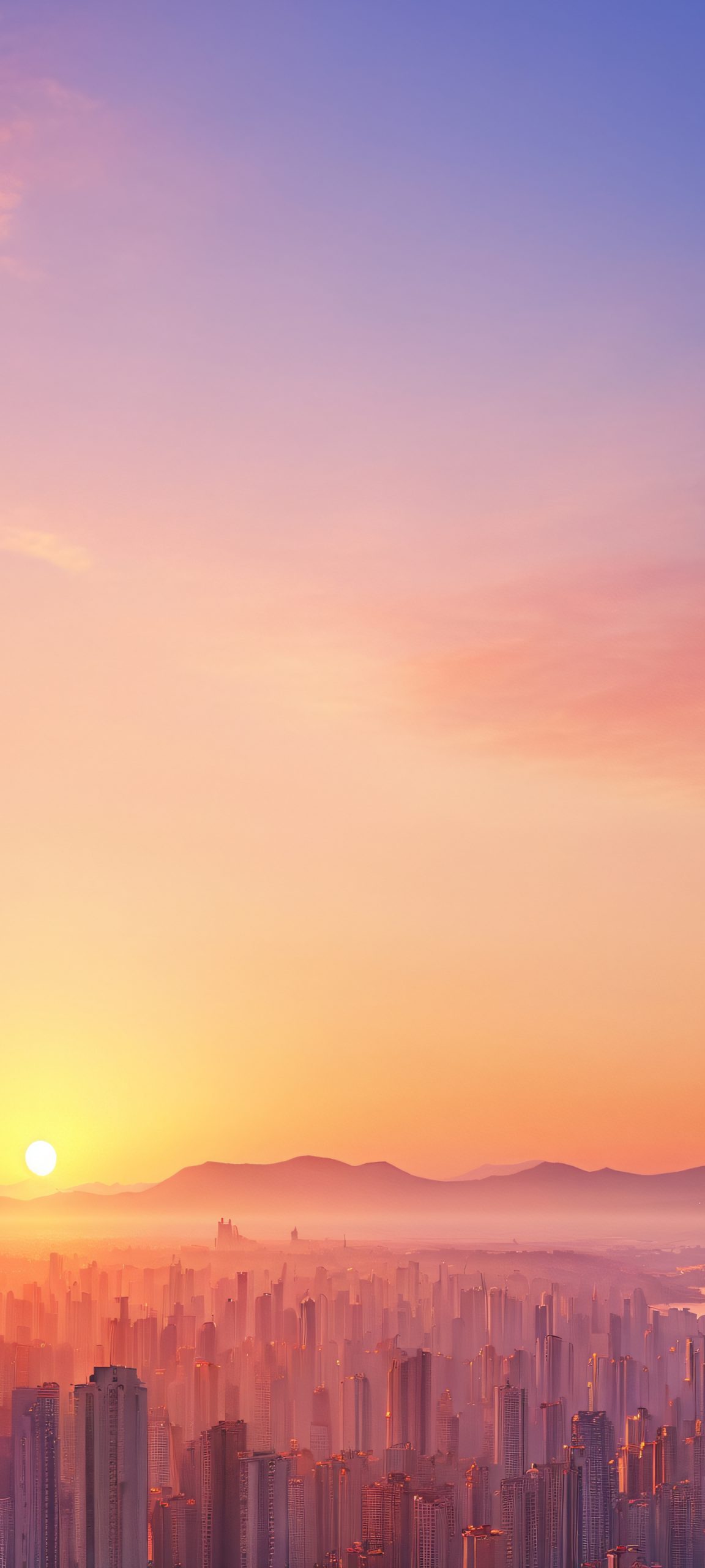 Breathtaking sunrise cityscape on iPhone/Android