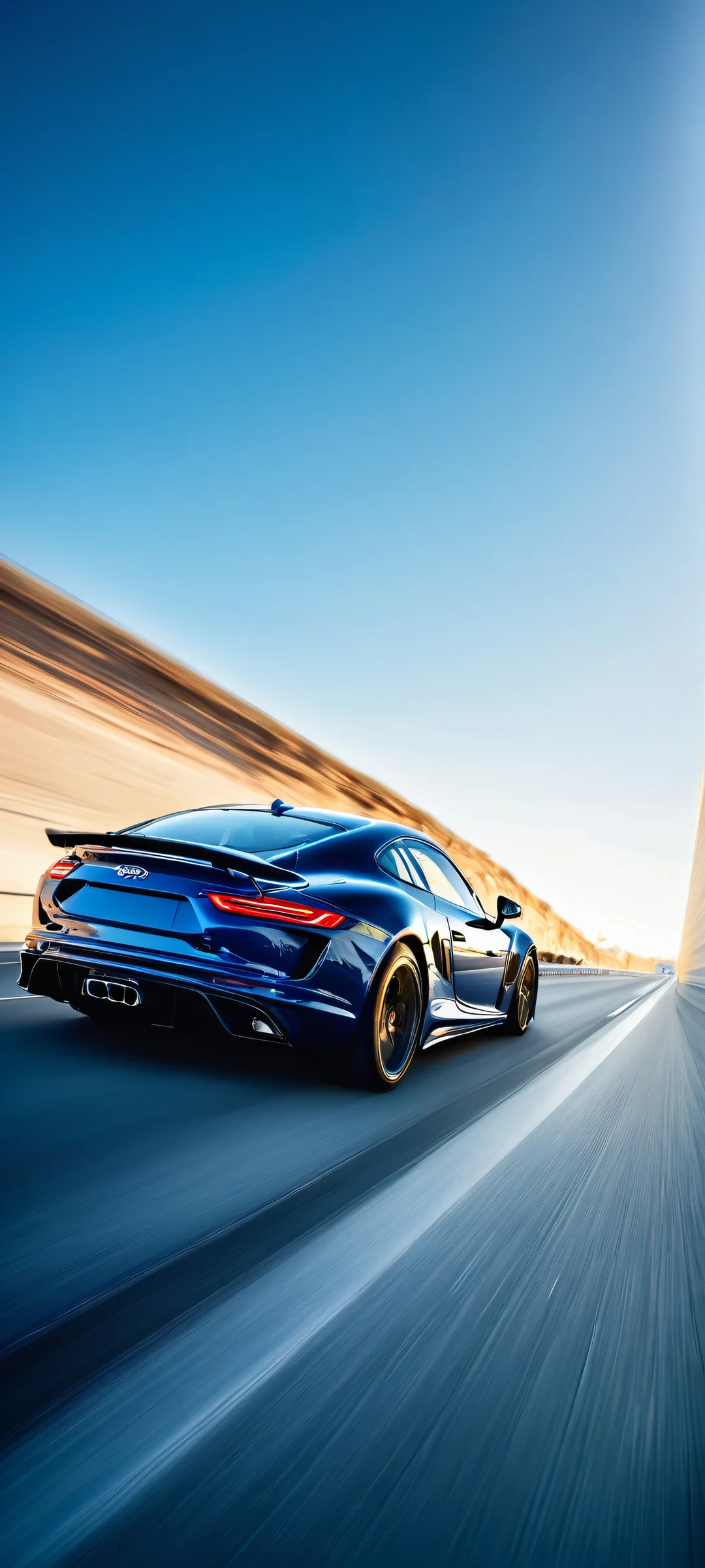 A stunning motion blur of a car on the highway, perfectly optimized for iPhone and Android home screens.