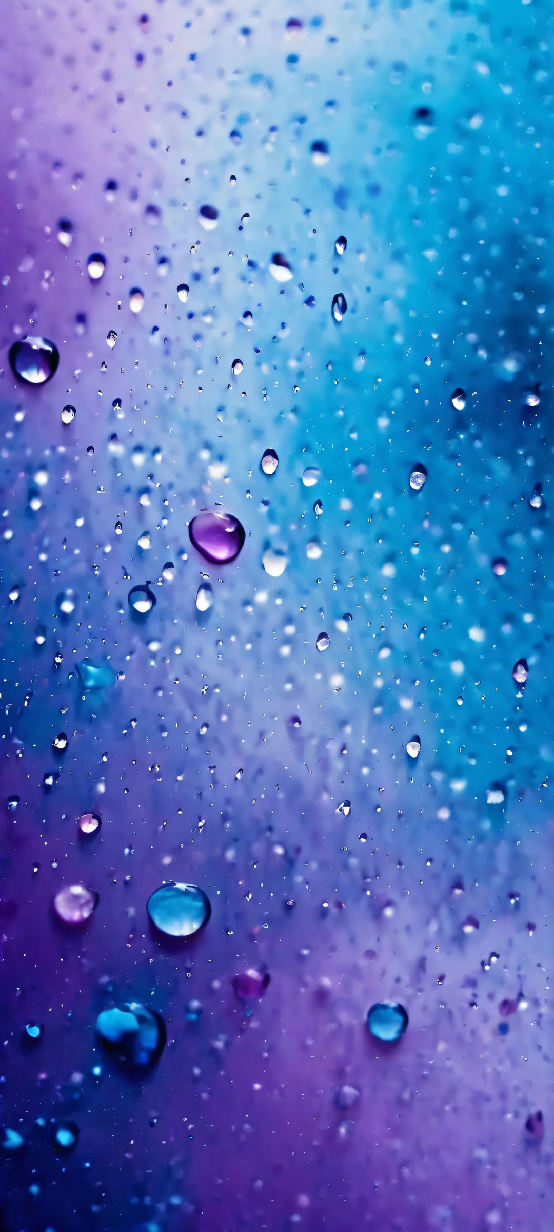 Abstract liquid ink droplets on iPhone and Android mobile devices. Soft focus, 2K QHD resolution.