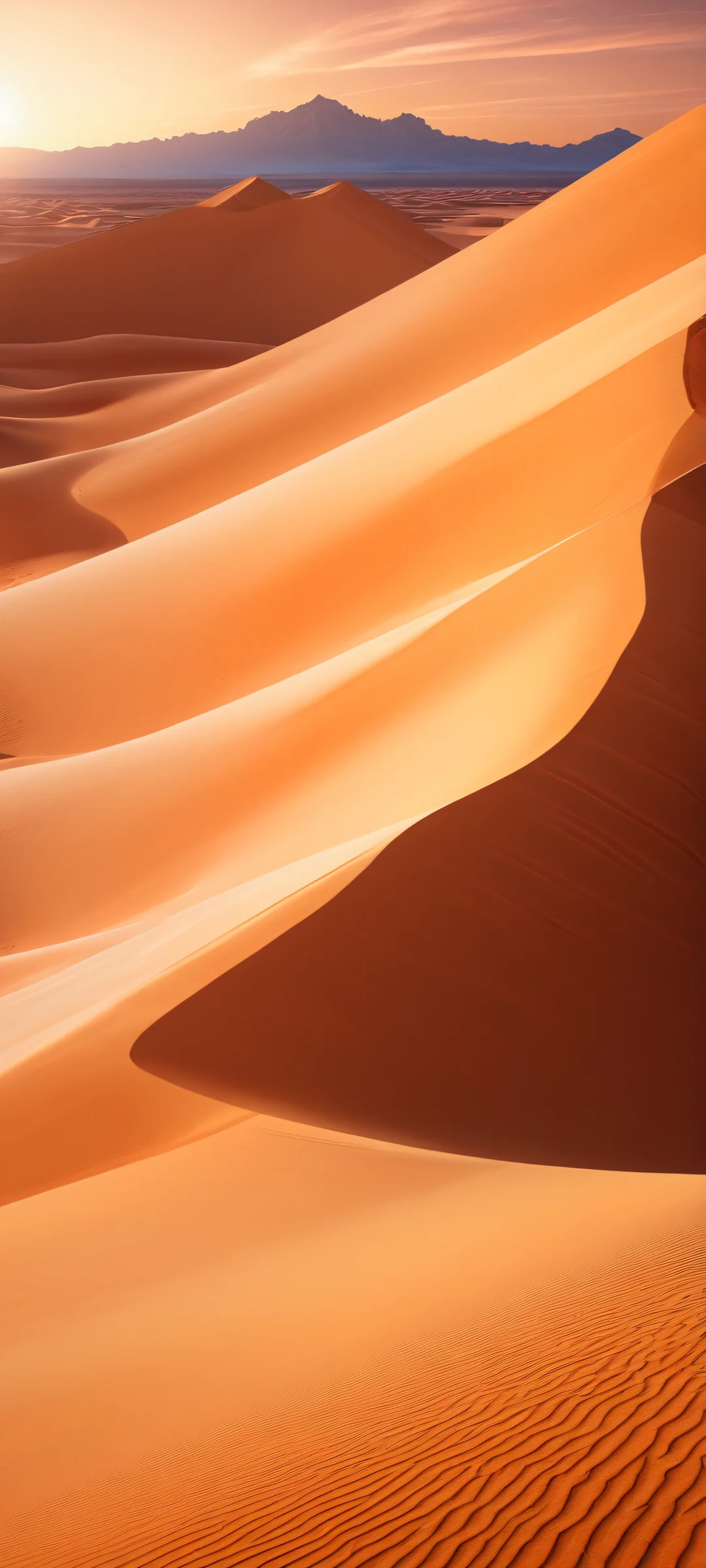 iPhone/Android wallpaper featuring an explorer in a desert landscape with intricate linework and expressive contrasts.