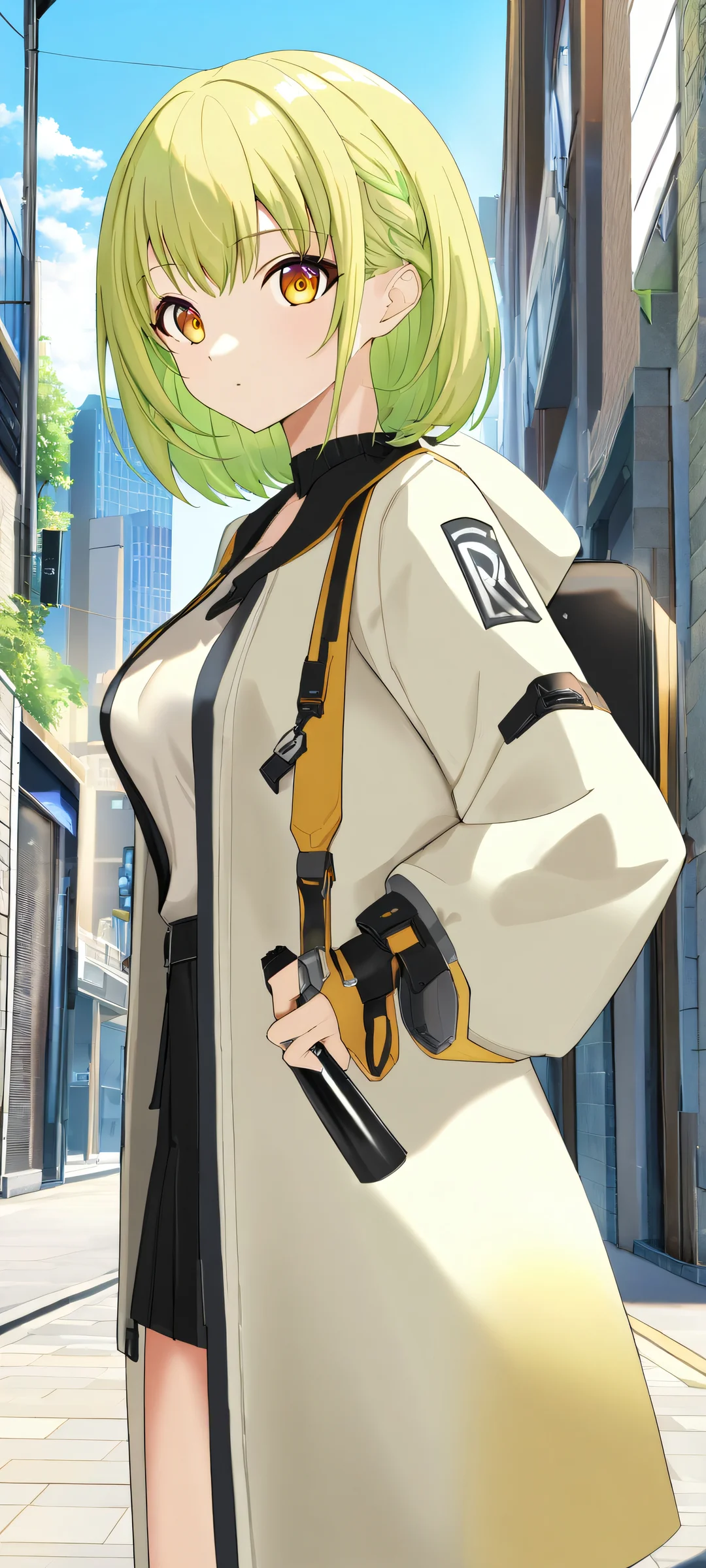 Anime girl in a beautiful outdoor setting for iPhone/Android screens