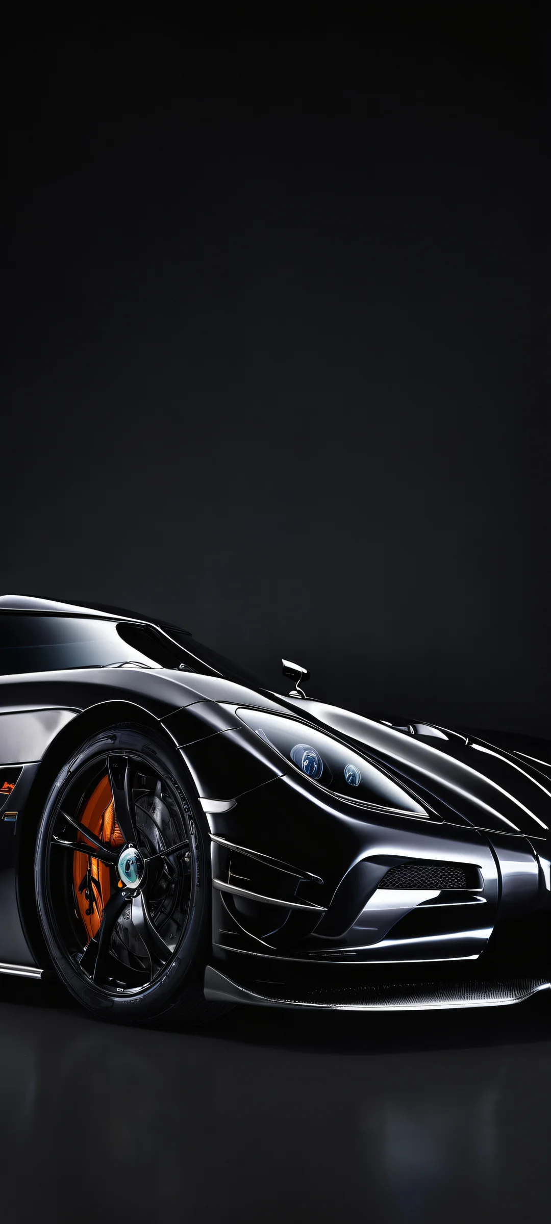 iPhone and Android users will love this stunning Koenigsegg car vertical mobile wallpaper with a dark background, perfect for home screens.