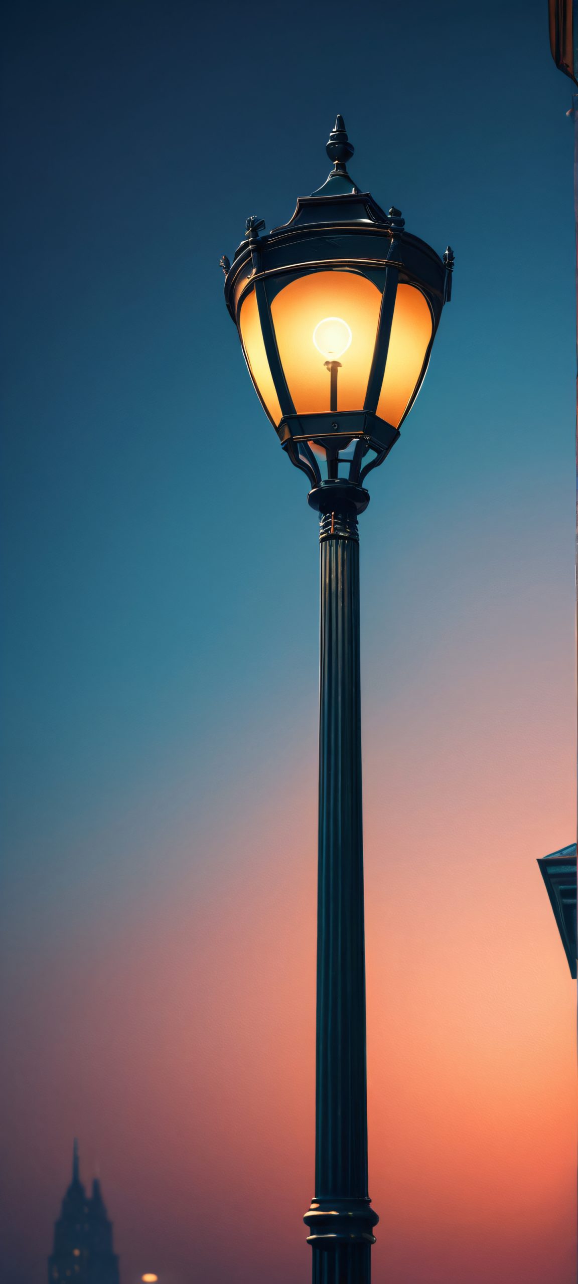 Lamp Post Magic Lock Screen for iOS & Android A beautiful lamp post at night on a city street, perfectly optimized for iPhone and Android home screens.