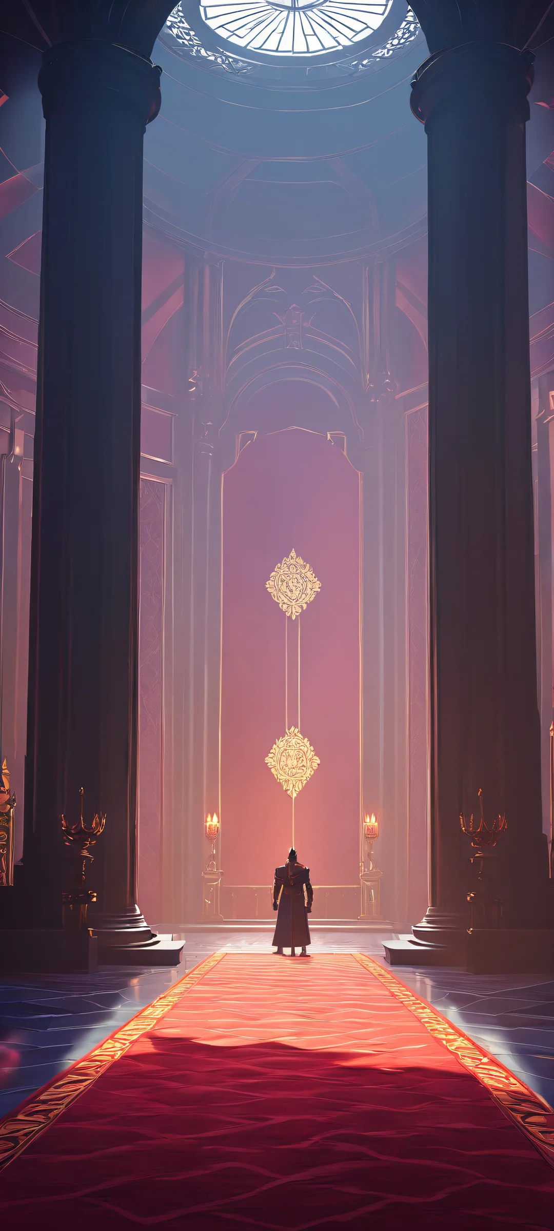iPhone and Android compatible wallpaper featuring the mysterious throne room from Lord of Shadows. Perfect for those who love darkness and mystery.