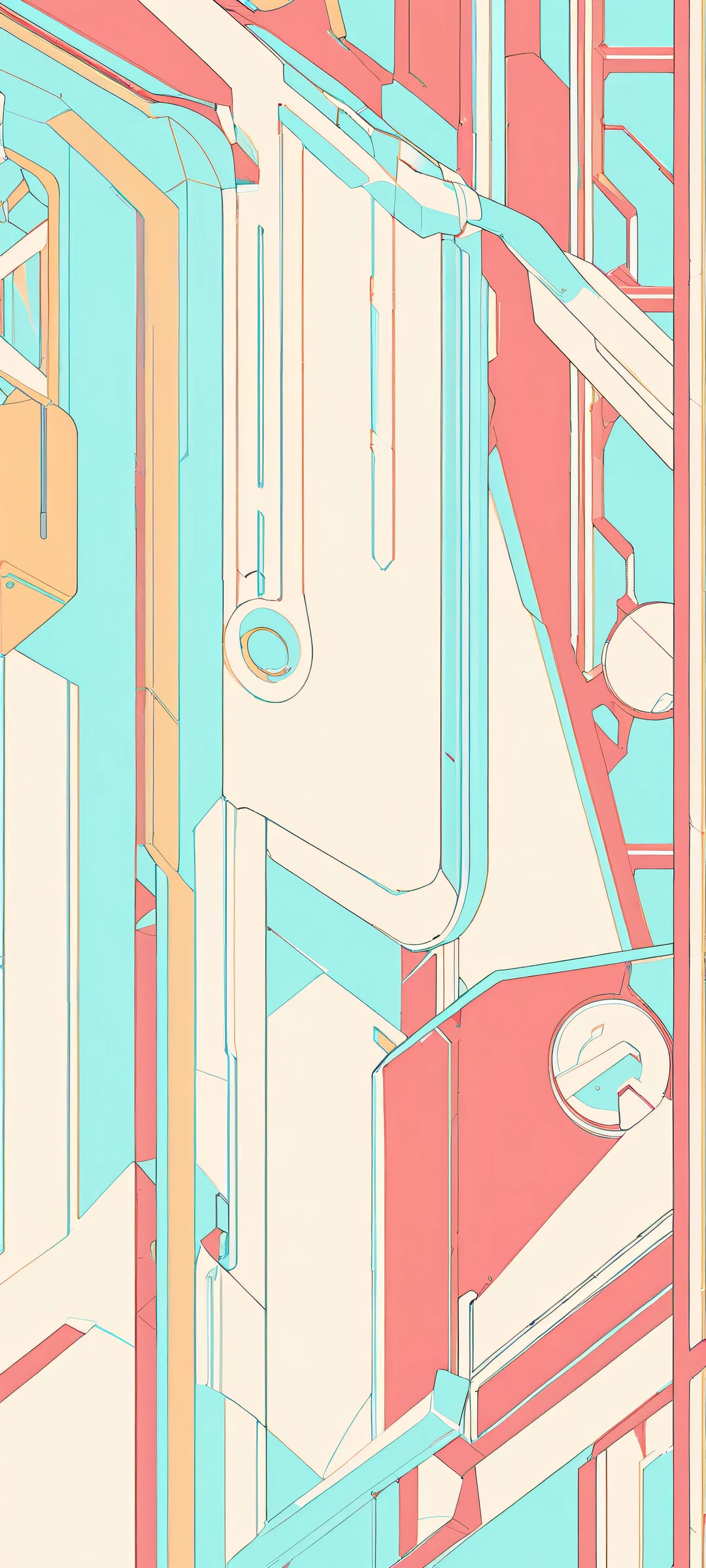 Malina's Ethereal Moment iPhone & Samsung QHD Wallpaper Beautiful anime girl Malina looking down on her surroundings with a serene expression. Perfect for iPhone/Android home screens.