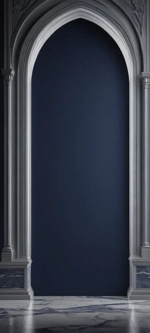 iPhone/Android users will love this stunning vertical wallpaper featuring majestic marble archways against a dark background, set amidst dramatic dim lighting.