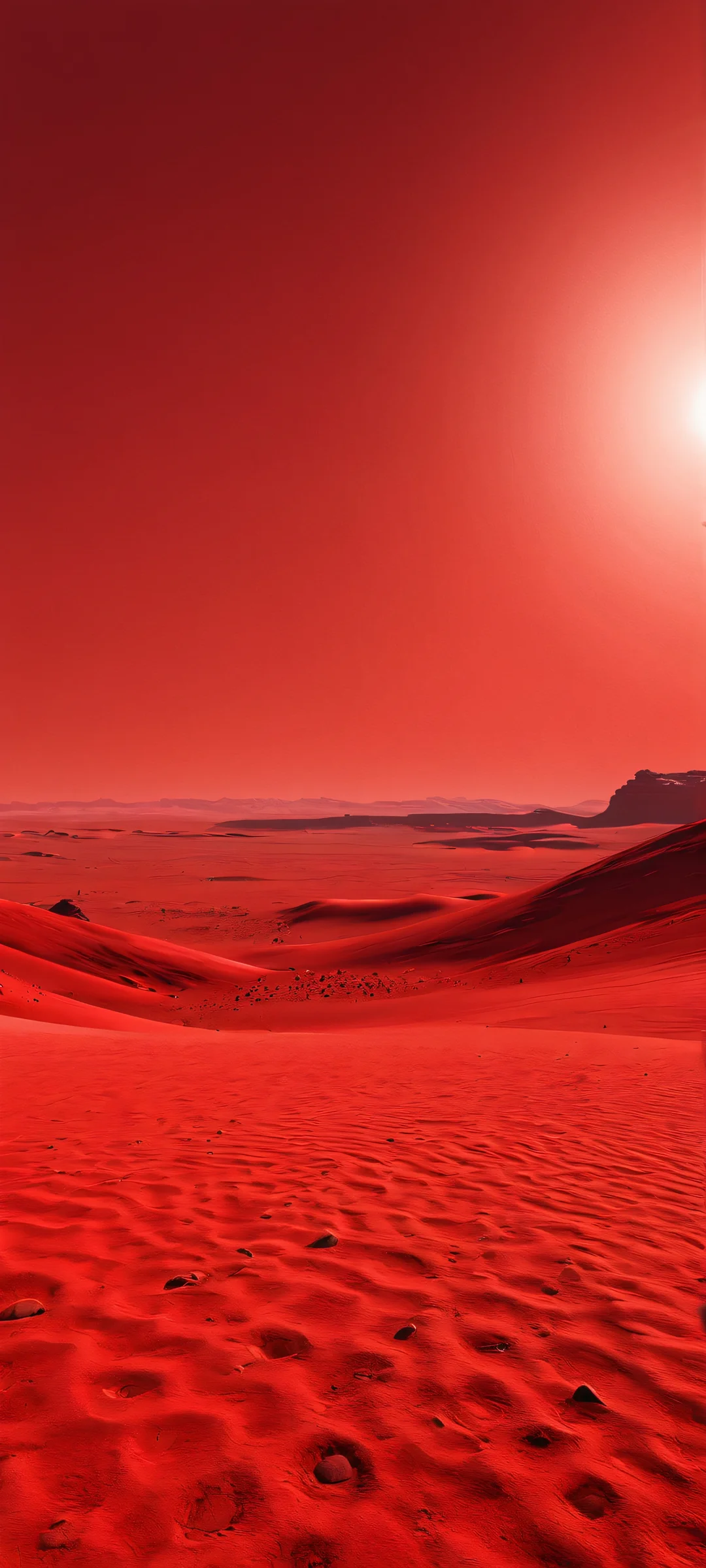 Explore the desolate yet breathtaking landscape of Mars with this stunning iPhone/Android wallpaper.