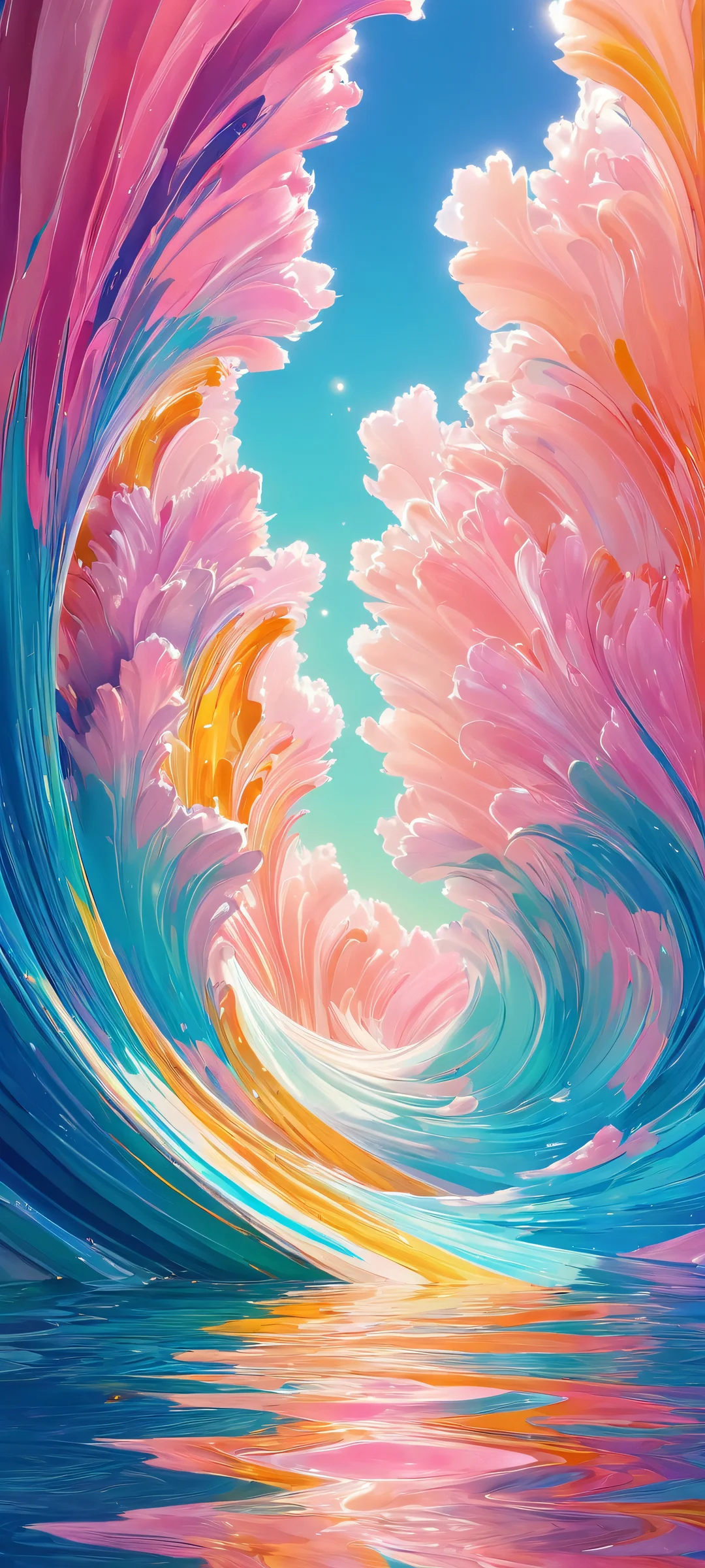 A stunning iPhone and Android mobile wallpaper featuring an abstract masterpiece with intricate details - perfect for your home screen.